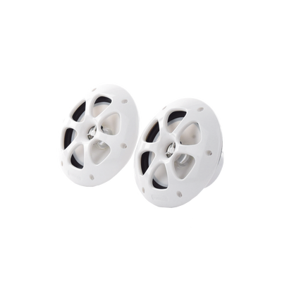 Par de altavoces fabricado en grado marinos en color blanco de 6.5"  de 100 W de entrada máxima