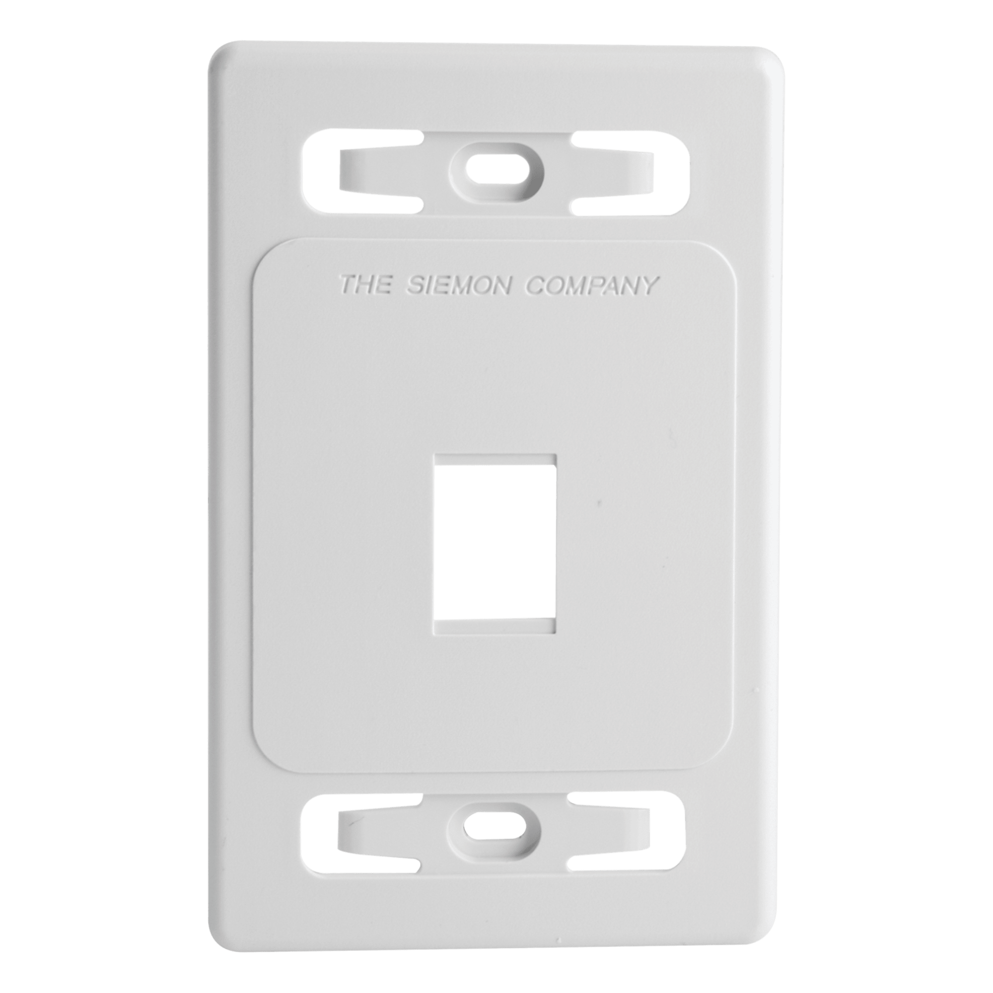 Placa de Pared Modular / 1 Salida / Color Blanco / Versión Bulk / MAX — SIEMON · SKU MX-FP-S-01-02B