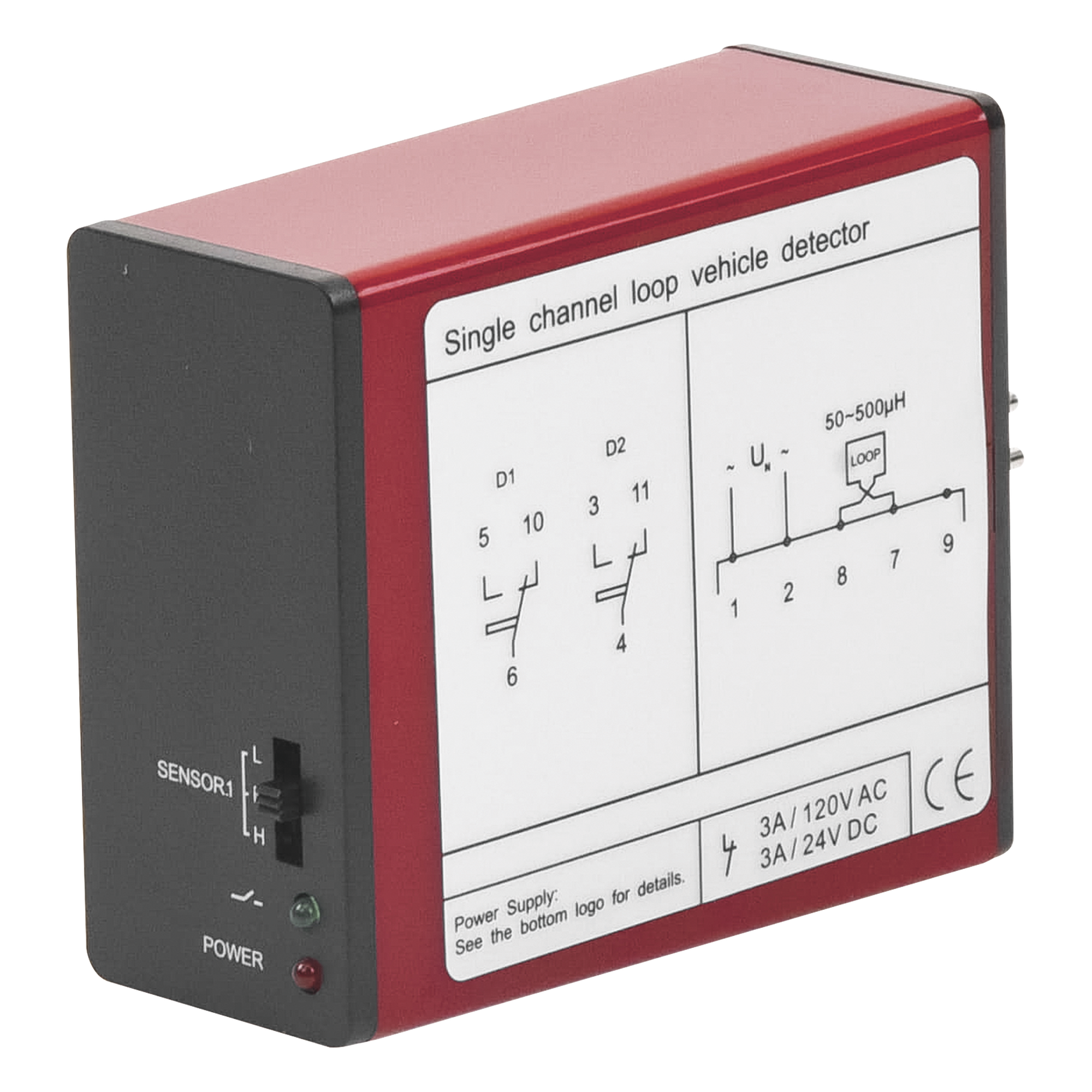 Sensor de Masa Vehicular / 1 Canal / 12/24 VAC/VCC / Salidas NC/NO / Modo Presencia y Pulso / Exterior — ACCESSPRO · SKU XB-DLP-1101