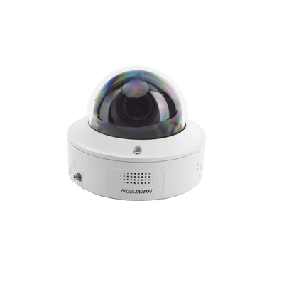 Domo IP 8 Megapixel / Lente Mot. 2.8 a 12 mm /  DARKFIGHTER / WDR 120 dB / IK10 / 30 mts IR / Conteo Facial / Detección Facial / Interior / PoE / Búsqueda por Atributos / Micrófono Integrado / Micro SD