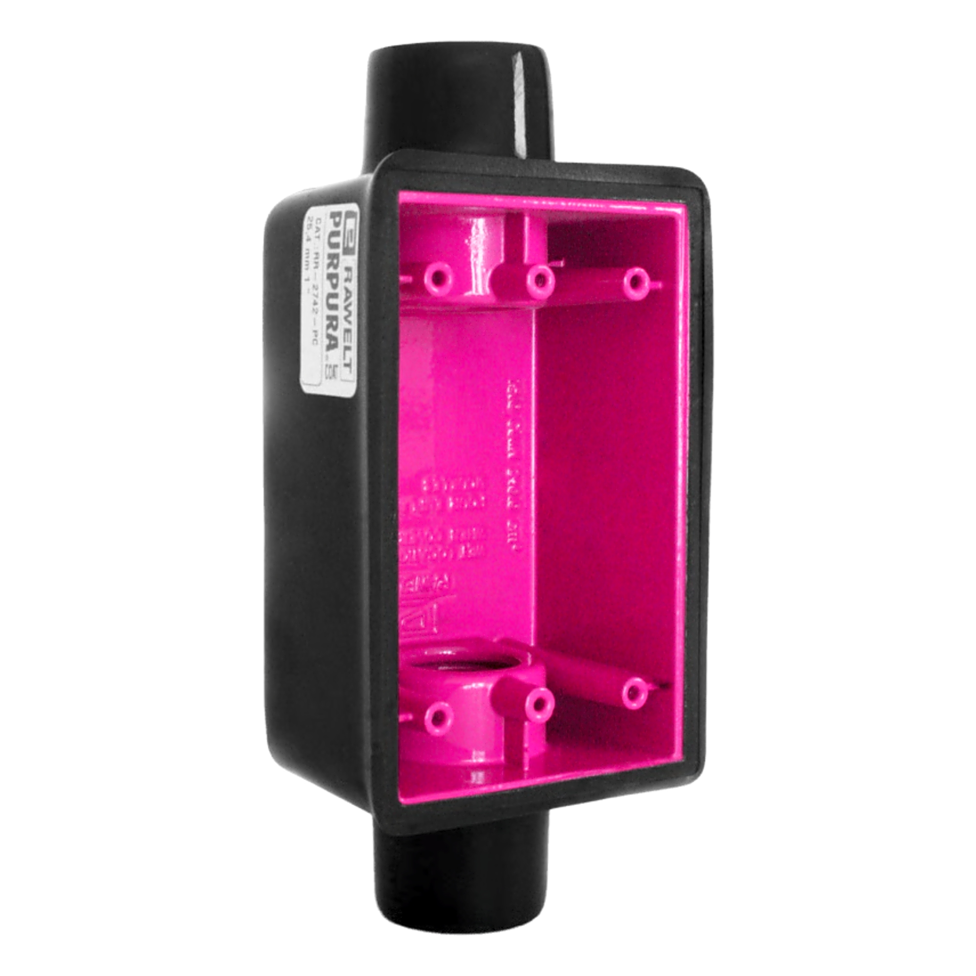 Caja Rectangular / Aluminio con PVC / Uretano Púrpura 12.7 mm / IP67 / 1/2" / Áreas Corrosivas — RAWELT · SKU RR-0470-PC