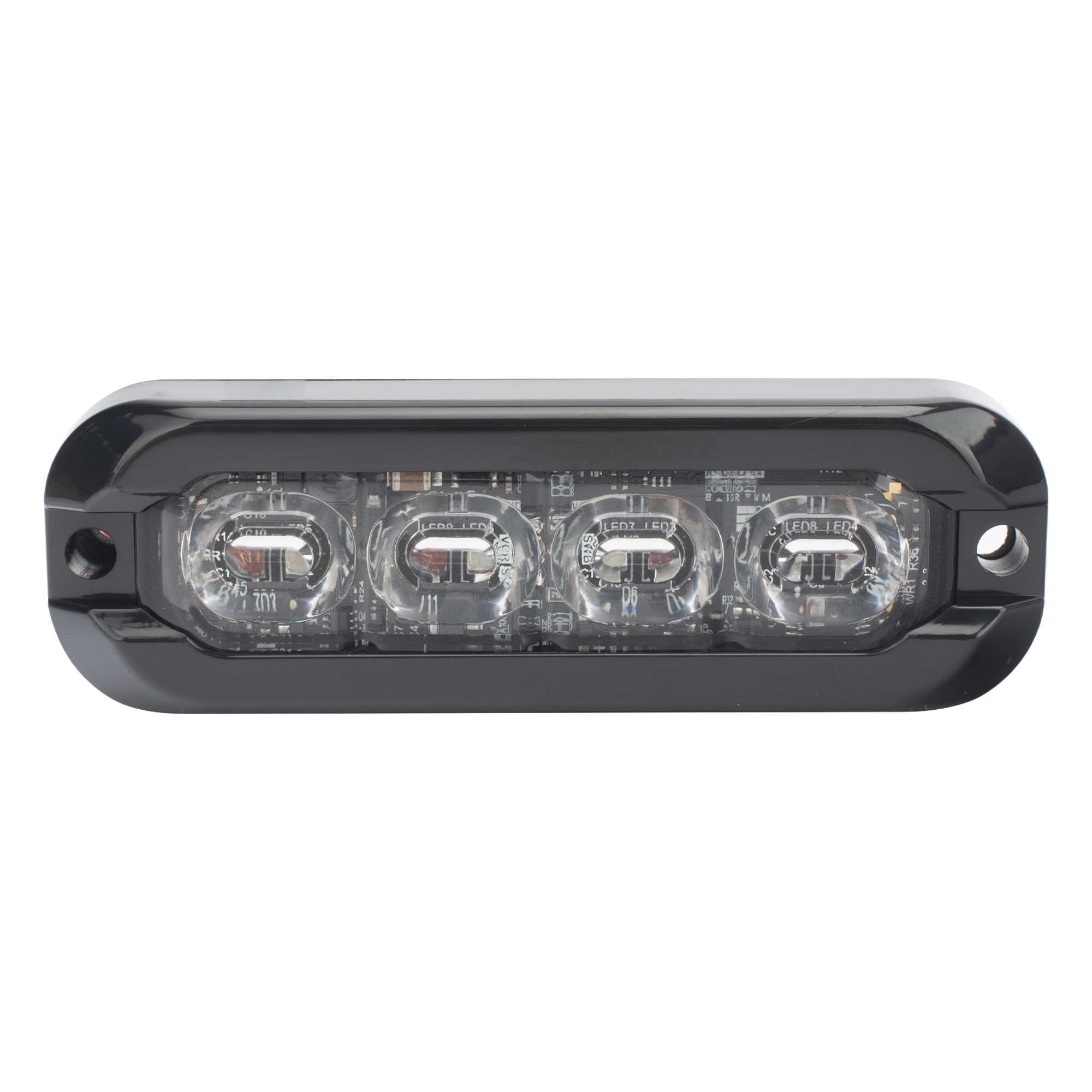 Luz de Advertencia Direccional / 8 LED Bicolores / Flexible hasta 120° / IP69K / 69 Patrones / 12-24 V — ECCO · SKU ED3793RB