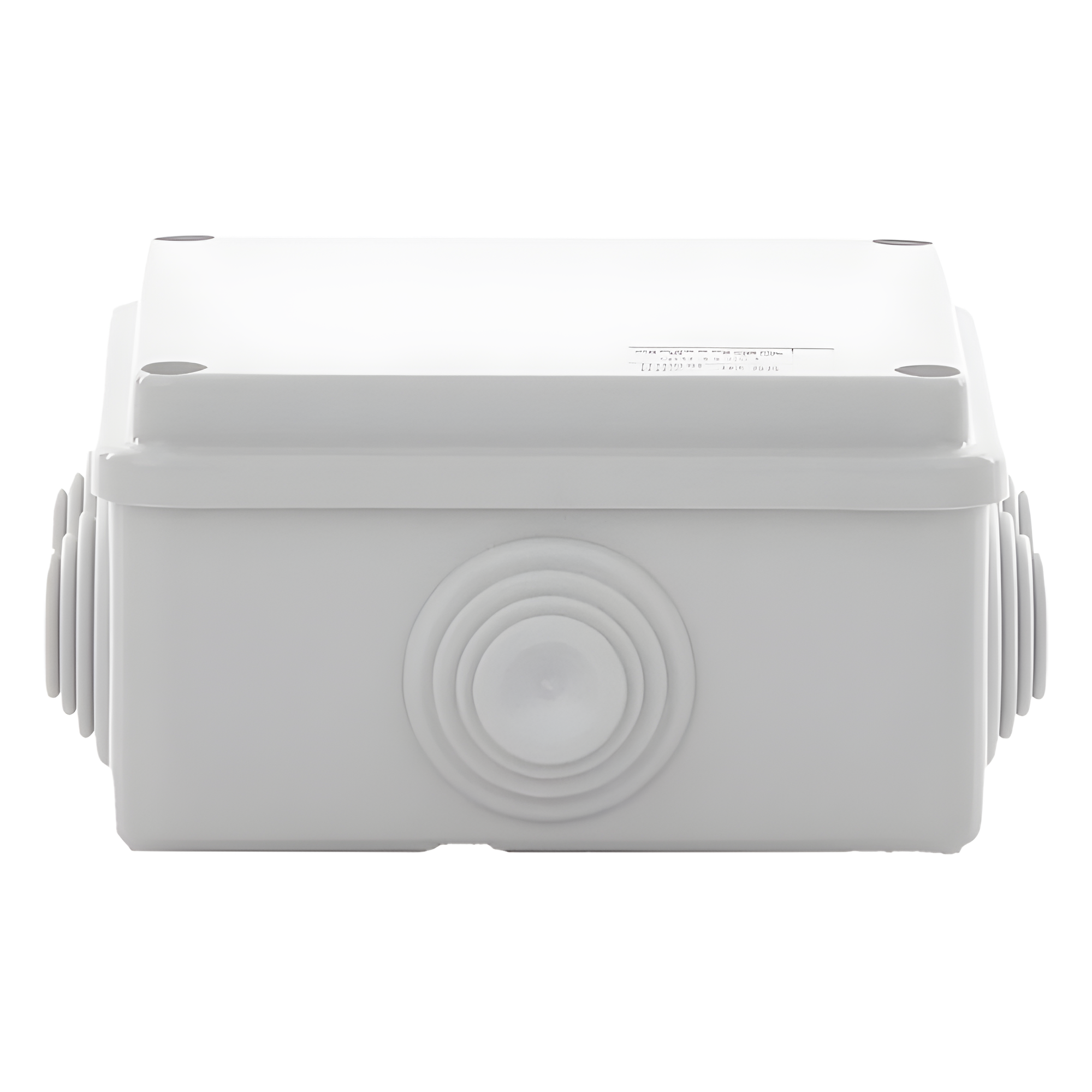 Caja Estanca de PVC Para Derivación y Conexión, 6 Entradas, Tapa Atornillada,100x100x50 mm (Área Interna), Uso Exterior IP55, Material que no Propaga el Fuego y Libre de Hálogenos