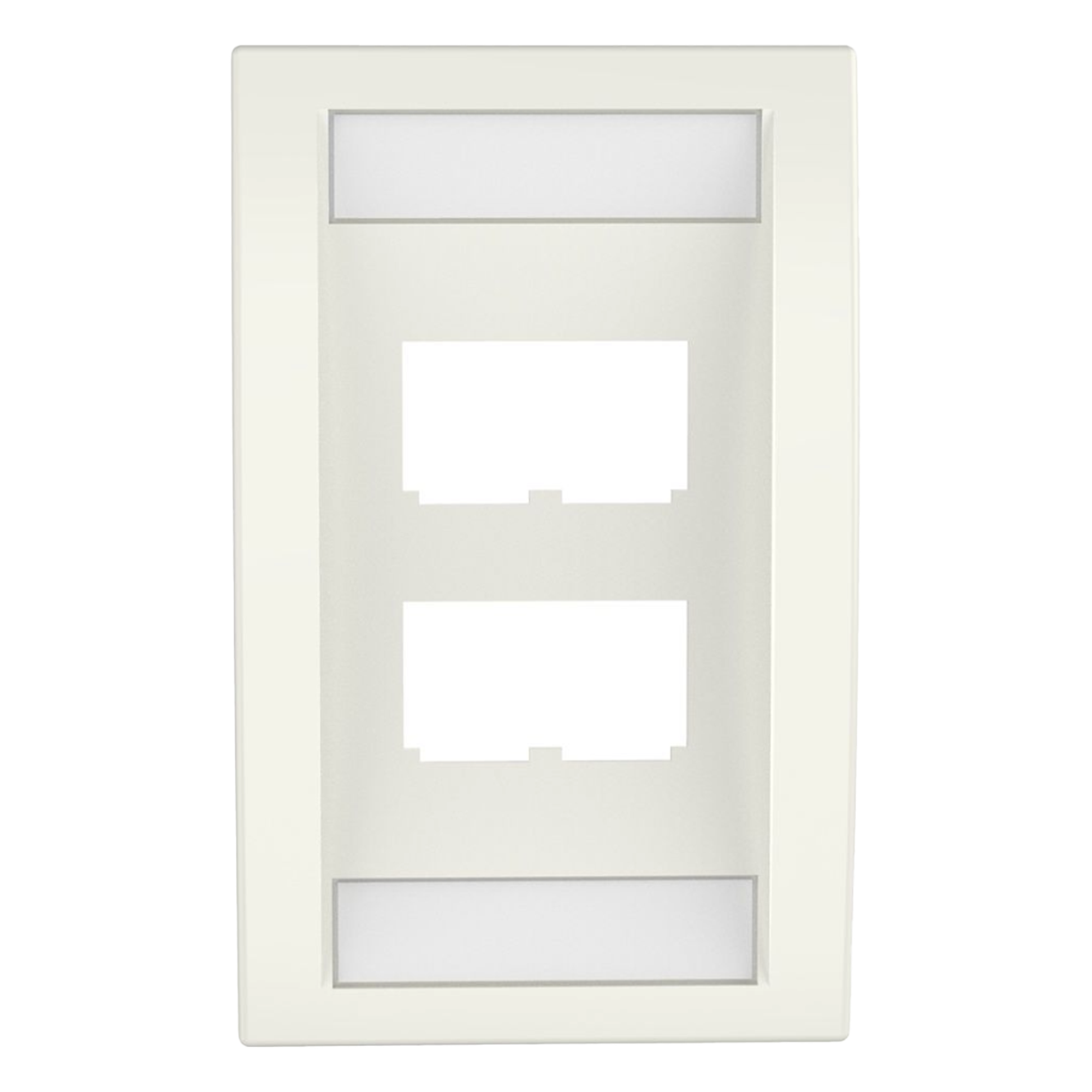 Placa de Pared Vertical / 4 Puertos Mini-Com / 69.8 x 114.3 mm / 2.75 x 4.5 pulg / Blanco Mate — PANDUIT · SKU CFPE4IWY