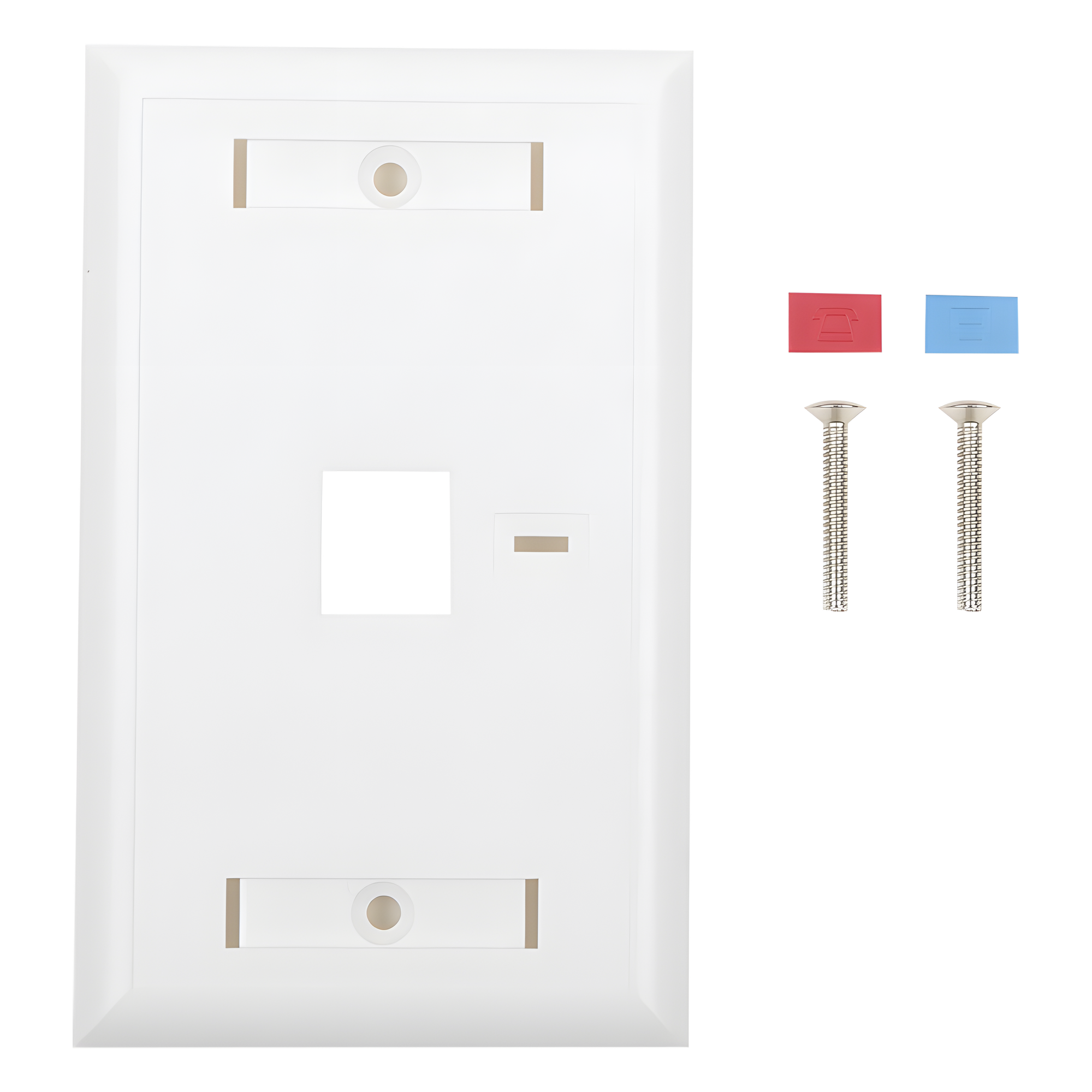 Placa de Pared / 1 Puerto Keystone / 70 x 115 mm (2.75' x 4.52') / UL 94V-0 / Blanco — LINKEDPRO BY EPCOM · SKU LP-FP-21
