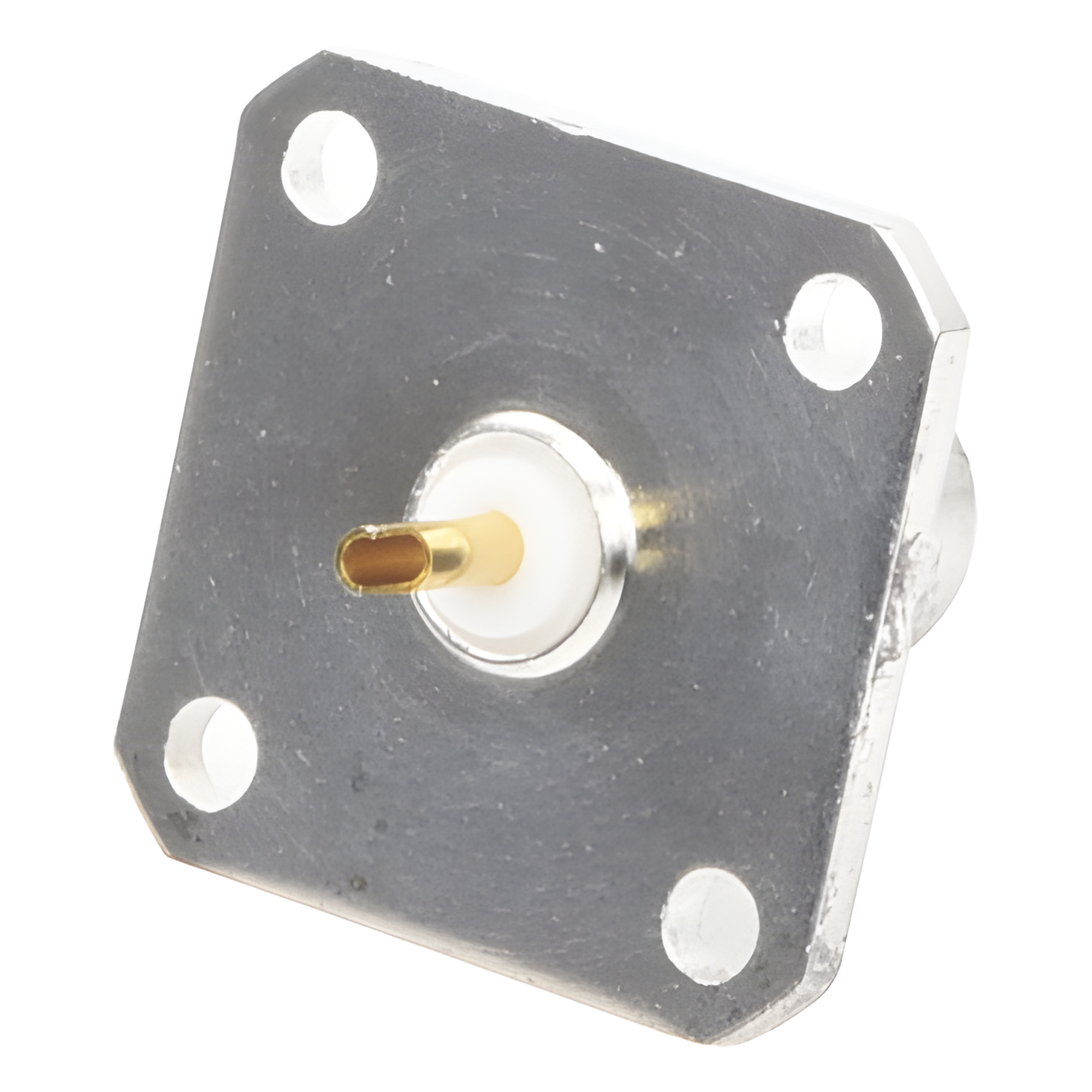 Conector BNC Hembra / Soldable para Chasis / 4 Perforaciones 18 mm (0.59 ft) / Compatible UG-177/U — RF INDUSTRIES,LTD · SKU RFB-1115-14