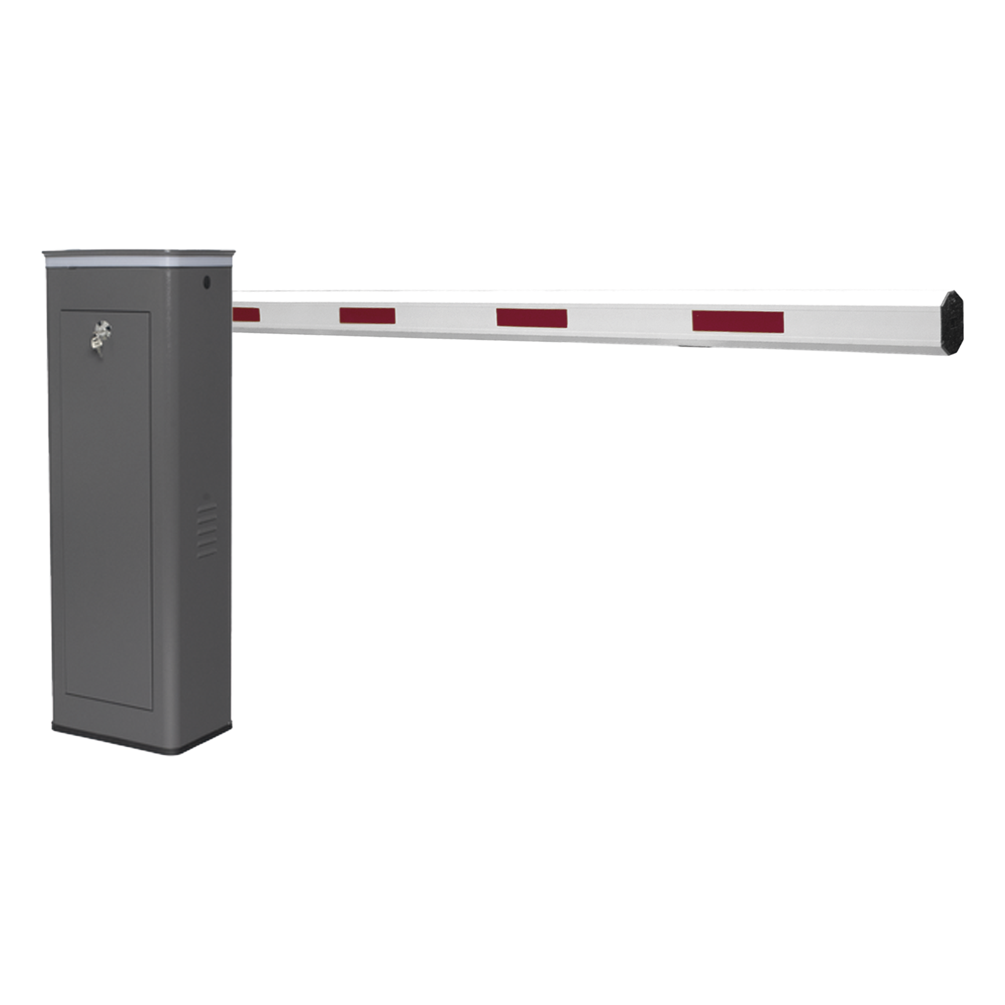 Barrera Vehicular Automática / Apertura 1.5 s / Brazo 3 m (9.8 ft) / 200 Ciclos/Hora / Corona LED Semaforizada / IP Resistente Intemperie — ACCESSPRO · SKU KT-XBF-RB