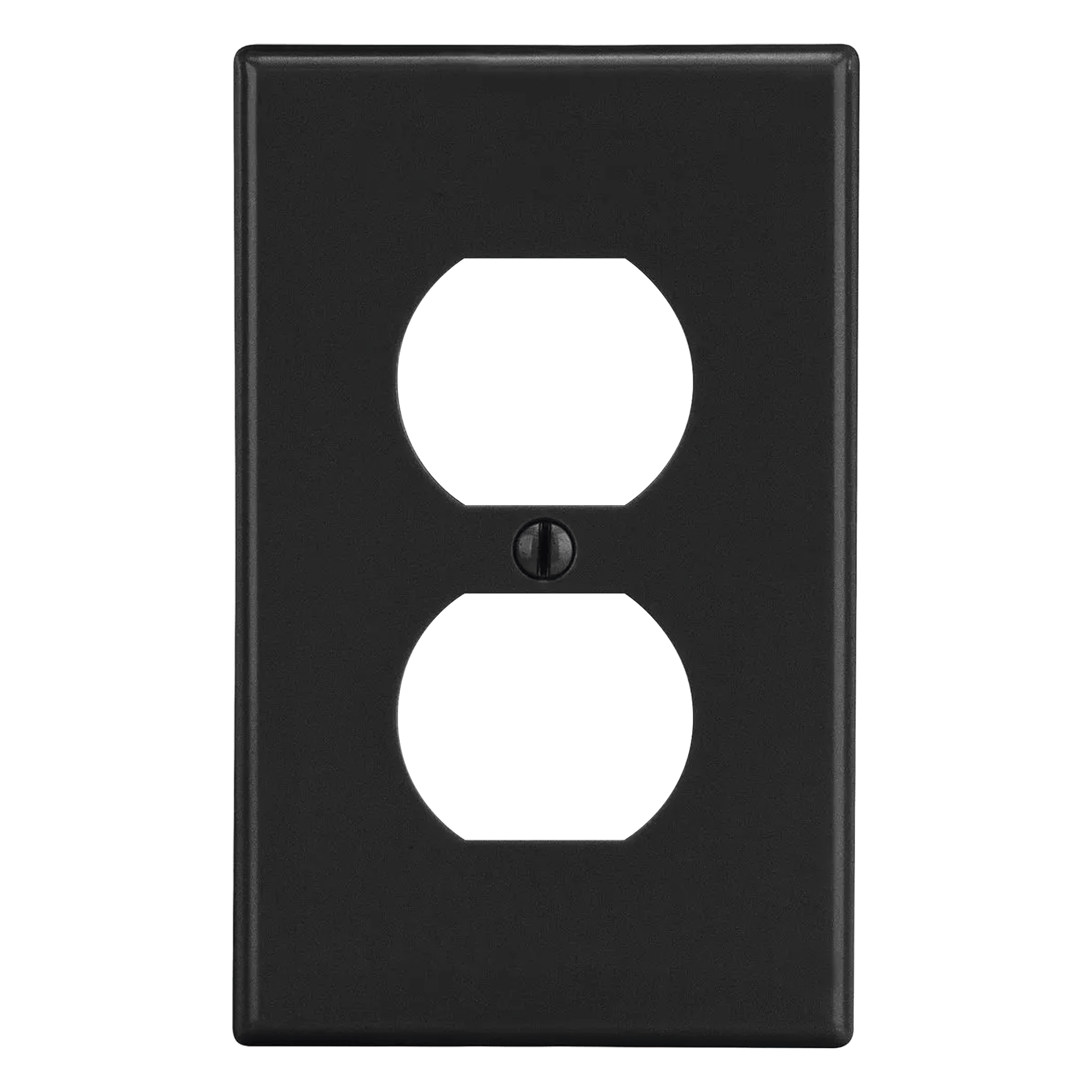 Tapa para Contacto Dúplex / Policarbonato / 4.63 x 2.88 x 0.25 in / Orientación Vertical / UL 94 V2 / Color Negro — HUBBELL · SKU HUB-P8BK
