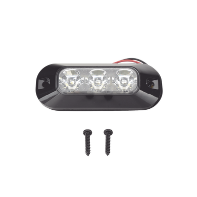 Luz Auxiliar LED / 3 LEDs / 21 Patrones de Destello / 12-24 VCC / IP67 / SAE J595 Clase I