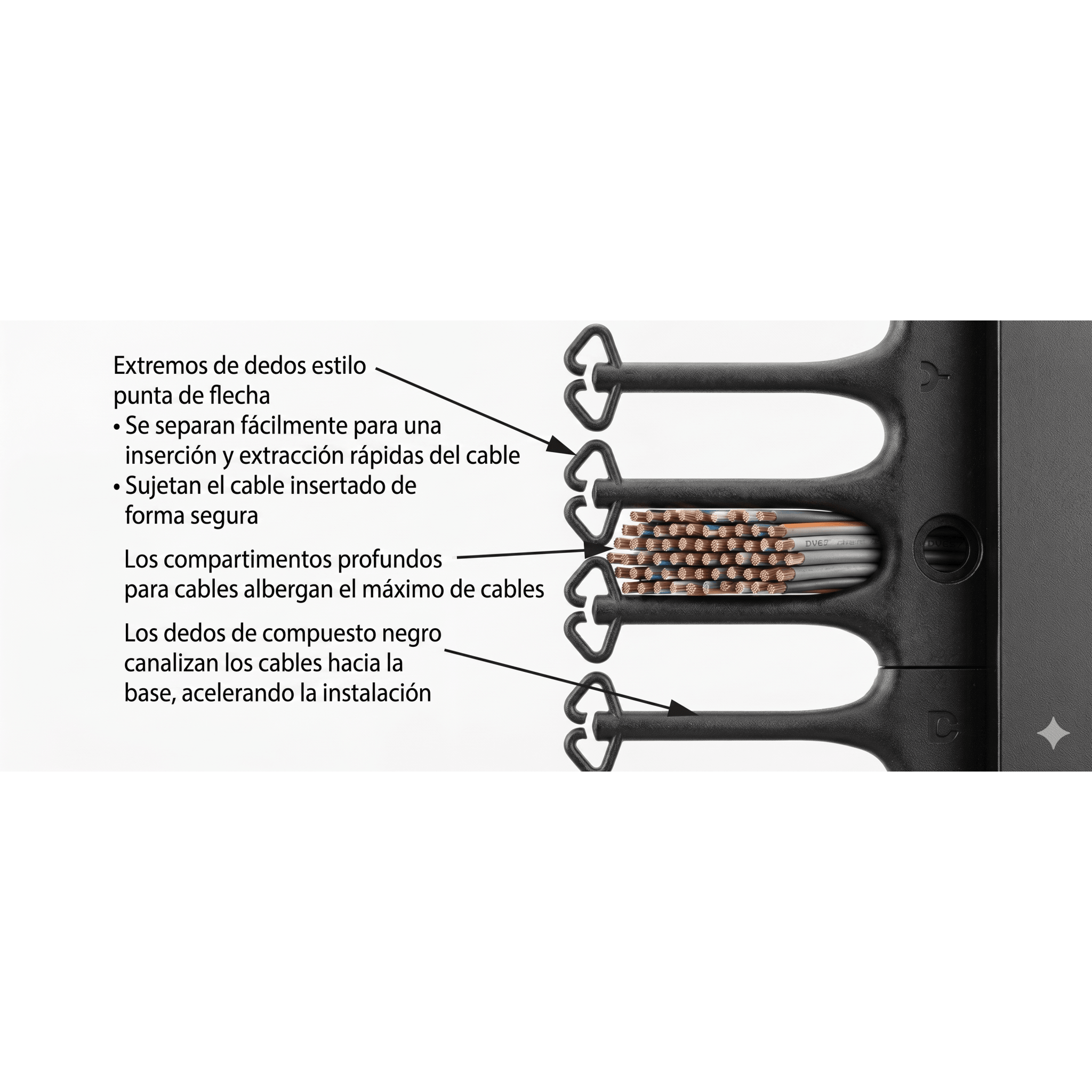 Organizador Vertical CableTek, Sencillo (Solo Frontal), Para Rack Abierto de 45 Unidades, 6 in de Ancho, Color Negro