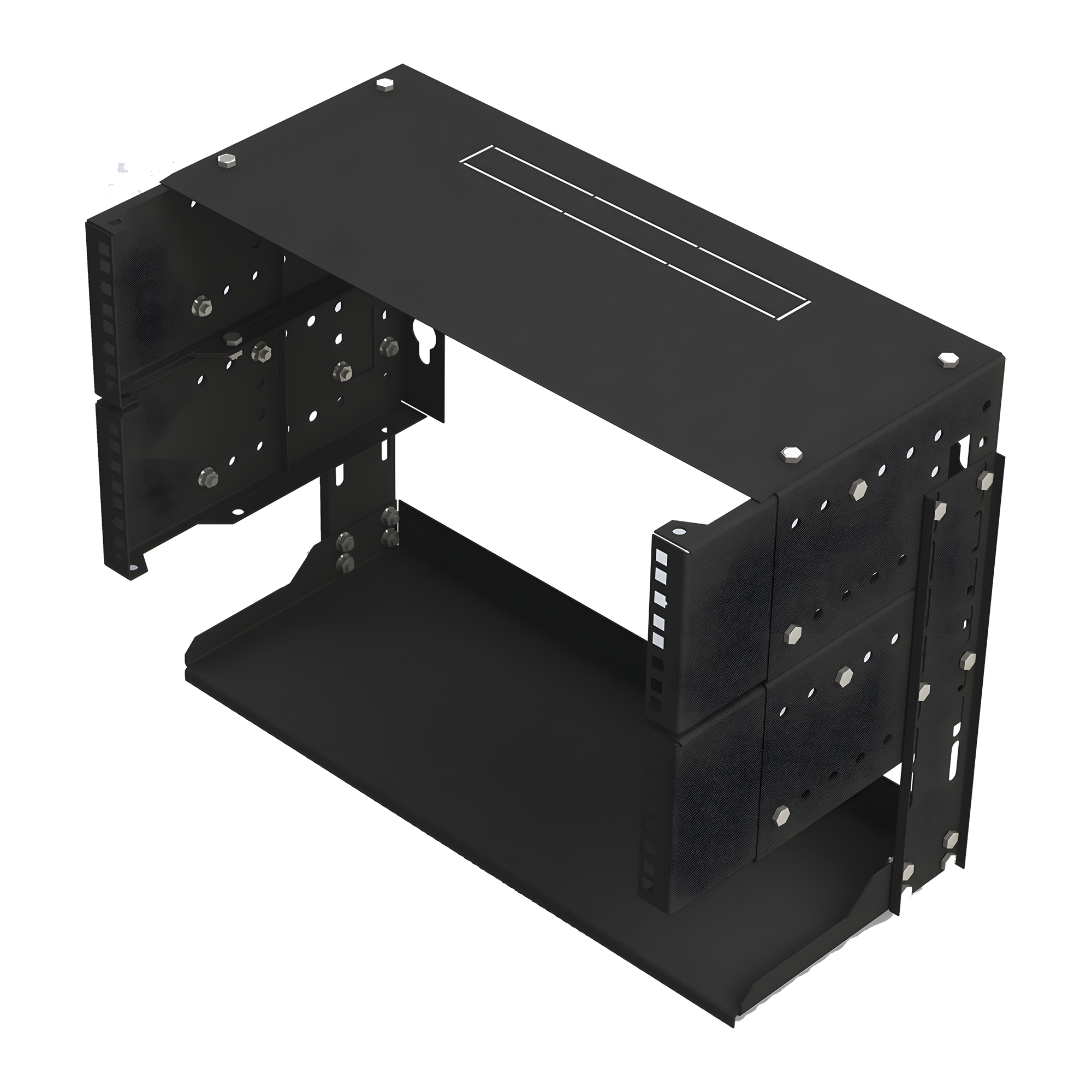 Rack Abierto de Pared / 19 Pulgadas / 5 Unidades de Rack / Profundidad Ajustable 8 a 12 Pulgadas (203.2 a 304.8 mm) / Carga Máxima 36 kg — LINKEDPRO BY EPCOM · SKU LP-REP-1205-CH