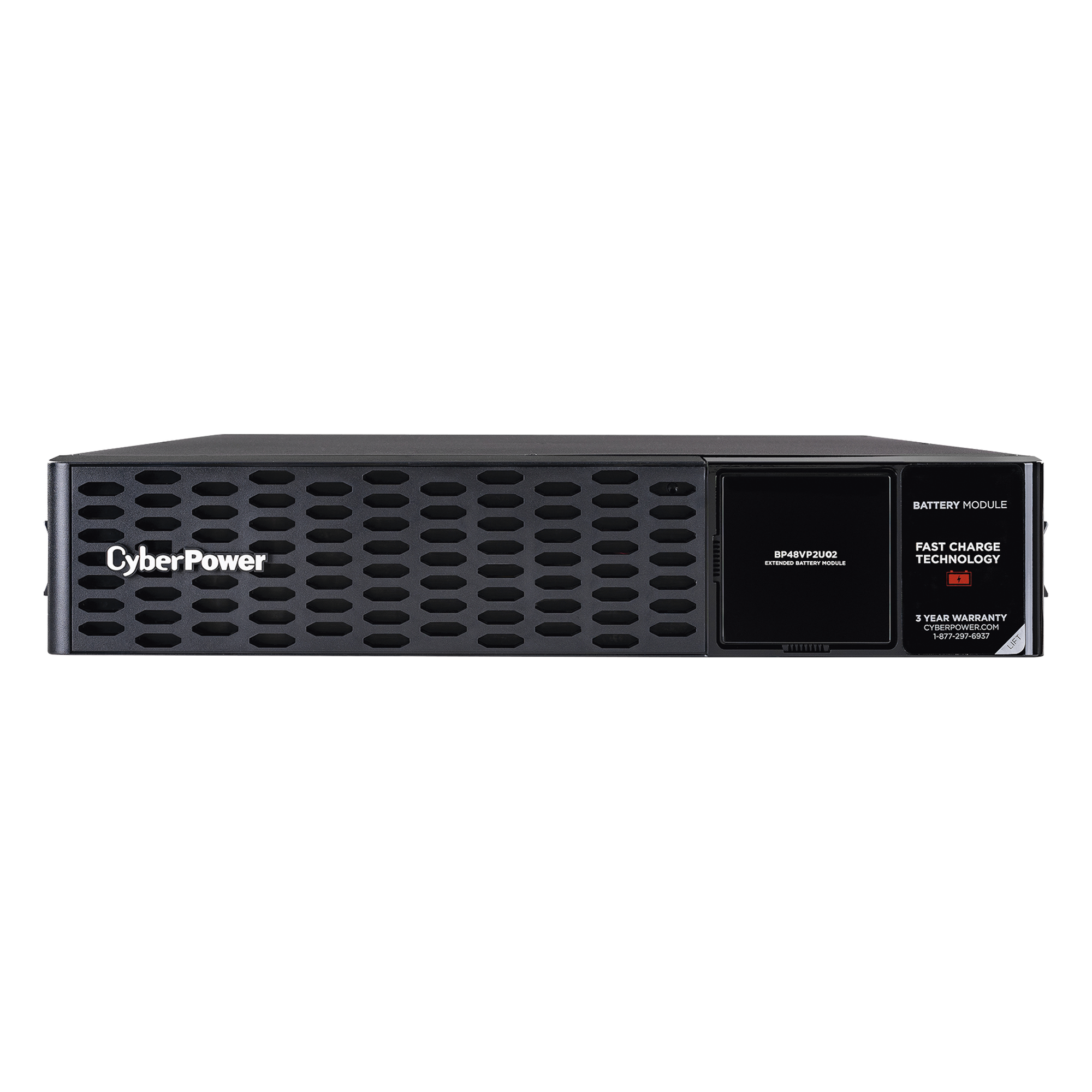 Módulo de Baterías Externas / 8 Baterías 12V/9Ah / Intercambiables en Caliente / Carga Independiente / Carcasa Metálica 2U — CYBERPOWER · SKU BP48VP2U02