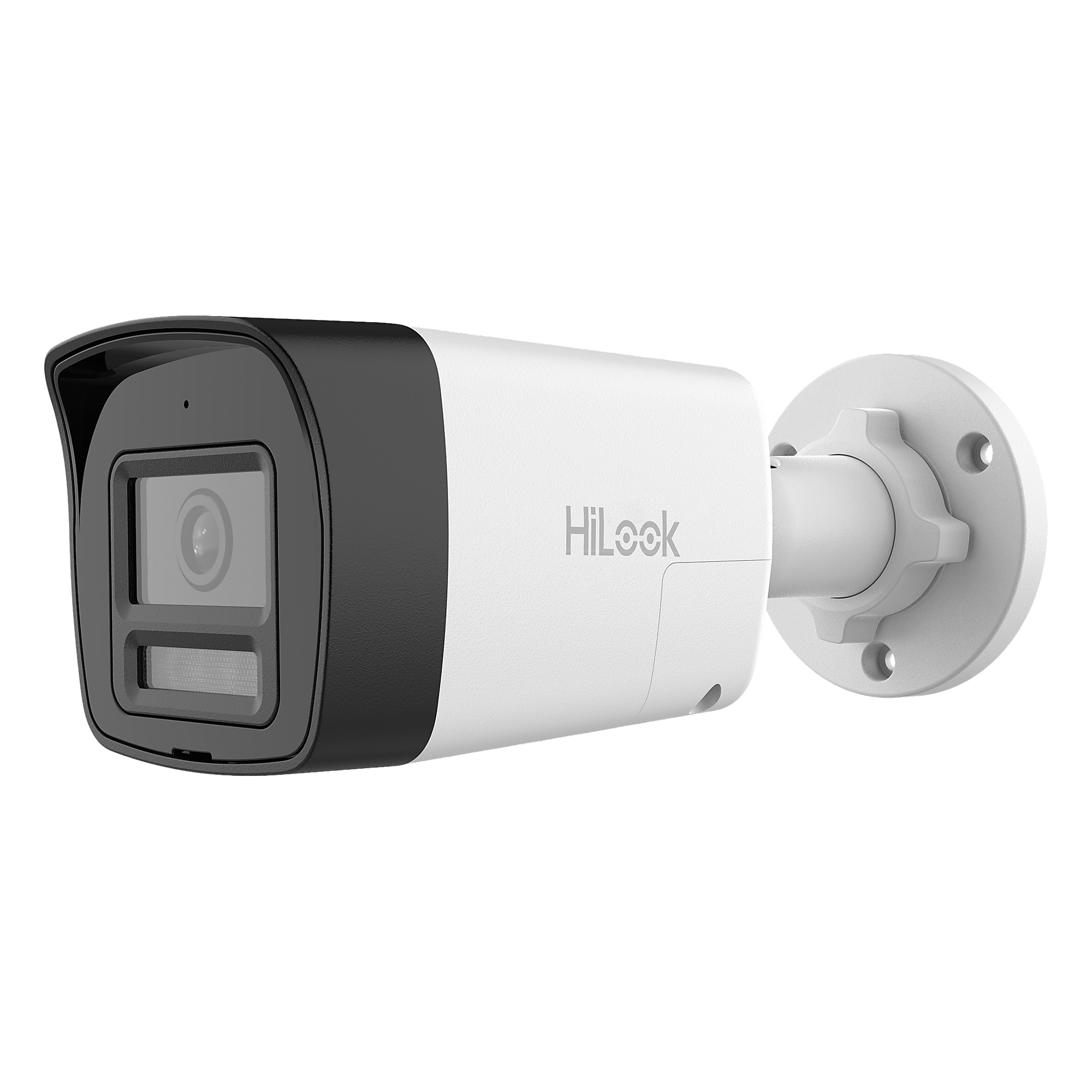 Cámara Bala TURBOHD / 5 Megapixel / Dual Light 30 m (98.4 ft) IR + 20 m (65.6 ft) Luz Blanca / Audio Bidireccional / IP67 / Metal — HiLook by HIKVISION · SKU THC-B157-LTS
