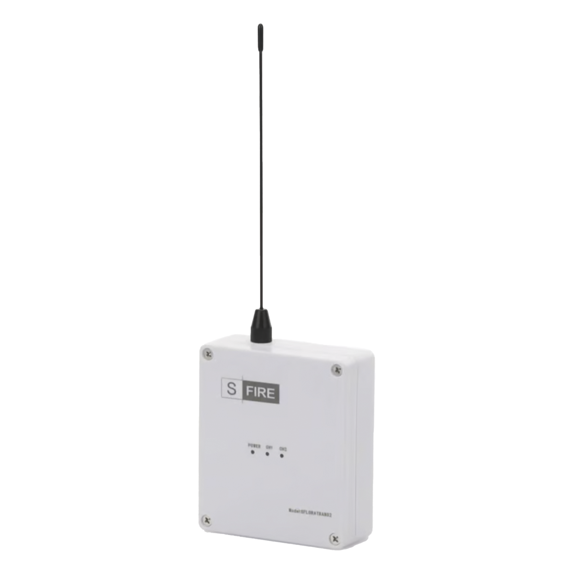 Transmisor Inalámbrico / Alcance 2500 m (8202.1 ft) / 2 Contactos Secos NA / 433.92 MHz / 12 Vcc / IP para Alarmas — SFIRE · SKU SF-LORA-TRANS-DC
