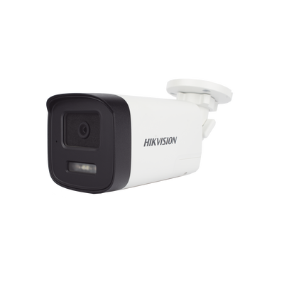 [Audio Bidireccional + Dual Light + ColorVu] Bala TURBOHD 3K  (5 Megapixel) / Lente 3.6 mm / 40 mts IR EXIR + 40 mts Luz Blanca / Micrófono y Bocina Integrado / Exterior IP67 / dWDR