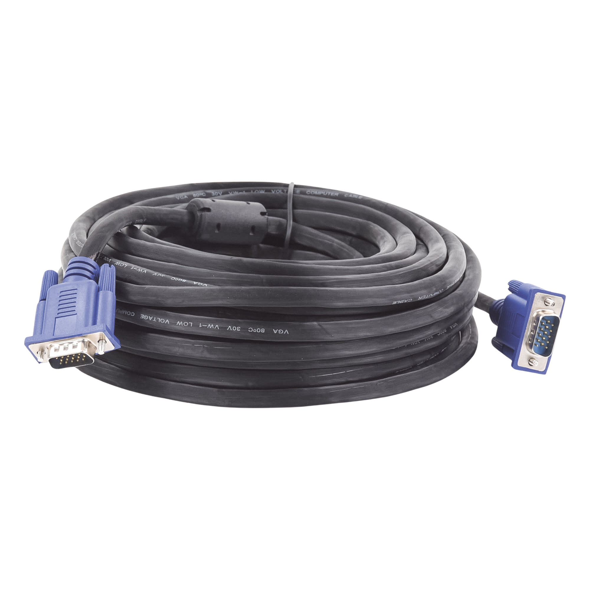 Cable Extensor VGA / 15 m (49.2 ft) / Full HD 1920x1080p / Conector HD15 Macho a Macho / Blindaje Aluminio y Malla Trenzada / CCTV y Videovigilancia — EPCOM POWERLINE · SKU VGA-15M