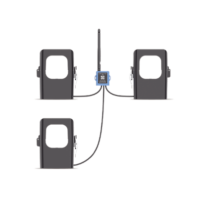 Medidor de corriente LoRaWAN para tres fases hasta 500 ampers