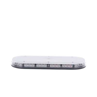 Mini Barra de Luces 42 LED, Ambar/Blanco, 15 Pulgadas, Montaje Fijo Con Tornillos, 12-24 Vcd, Lente transparente, SAE