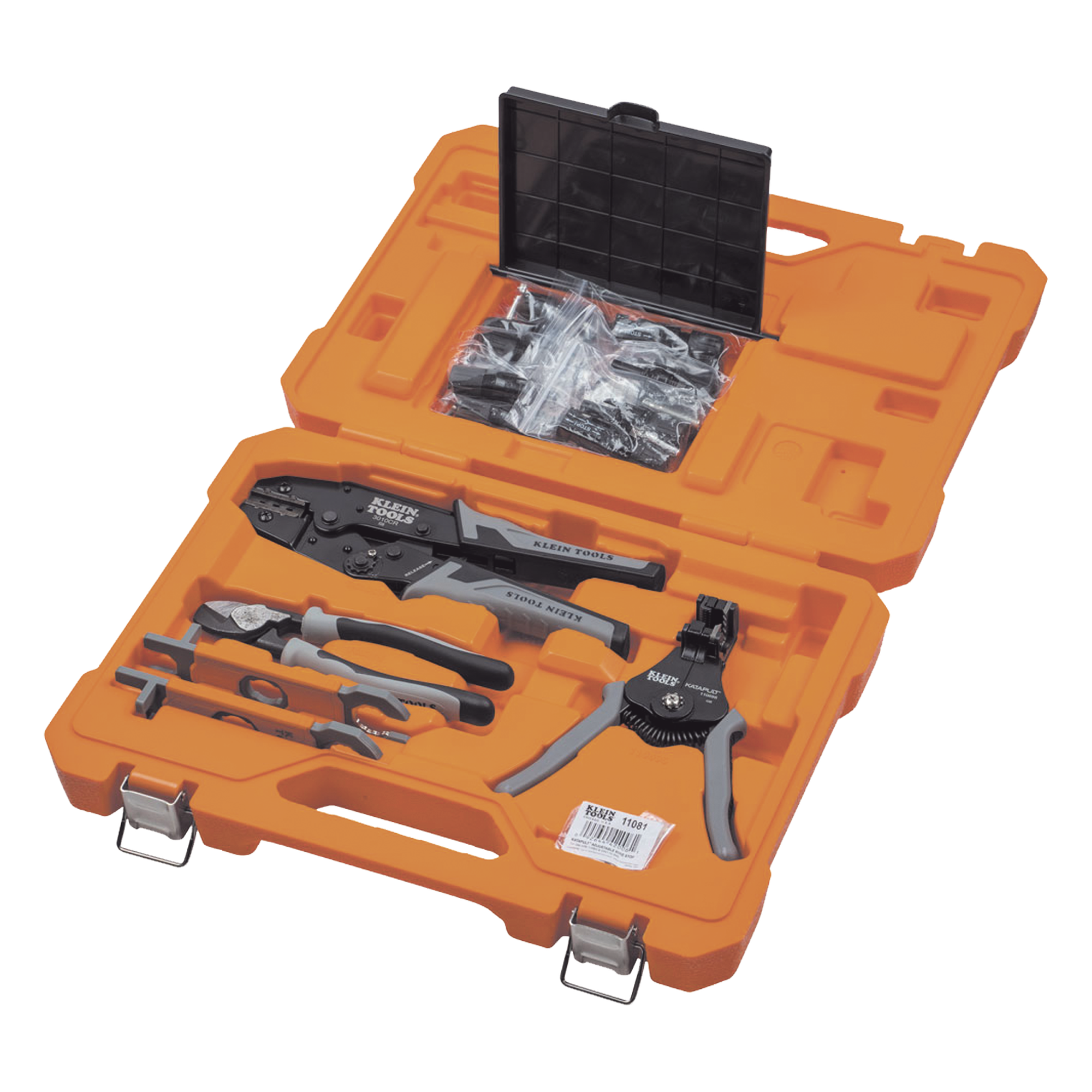 Kit de Herramientas Fotovoltaicas / 6 Piezas / Cortador 1/0 AWG / Pelacables Automático 6-14 AWG / Ponchadora MC4T 10-14 AWG / 2 Llaves Aisladas MC4 / Estuche con Almacenamiento — KLEIN TOOLS · SKU 92919S
