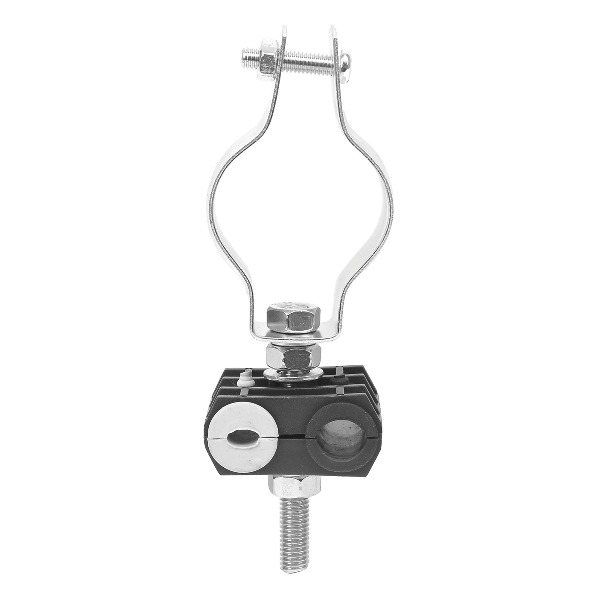 Sujetador de Cable para Torre / 2 Cables 6-8 mm / Abrazadera 1 1/4 in (32 mm) / Plástico de Alta Resistencia / Incluye Hardware — SYSCOM TOWERS · SKU KITST68MCLICK1