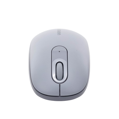 Mouse Inalámbrico 2.4G 800/1200/1600/2400 DPI | Función de 3 botones | Alcance 10m | Silencioso |  Ergonómico | Anti-caída y Anti-interferencias | Batería Alcalina AA incluida  | Color Grey.