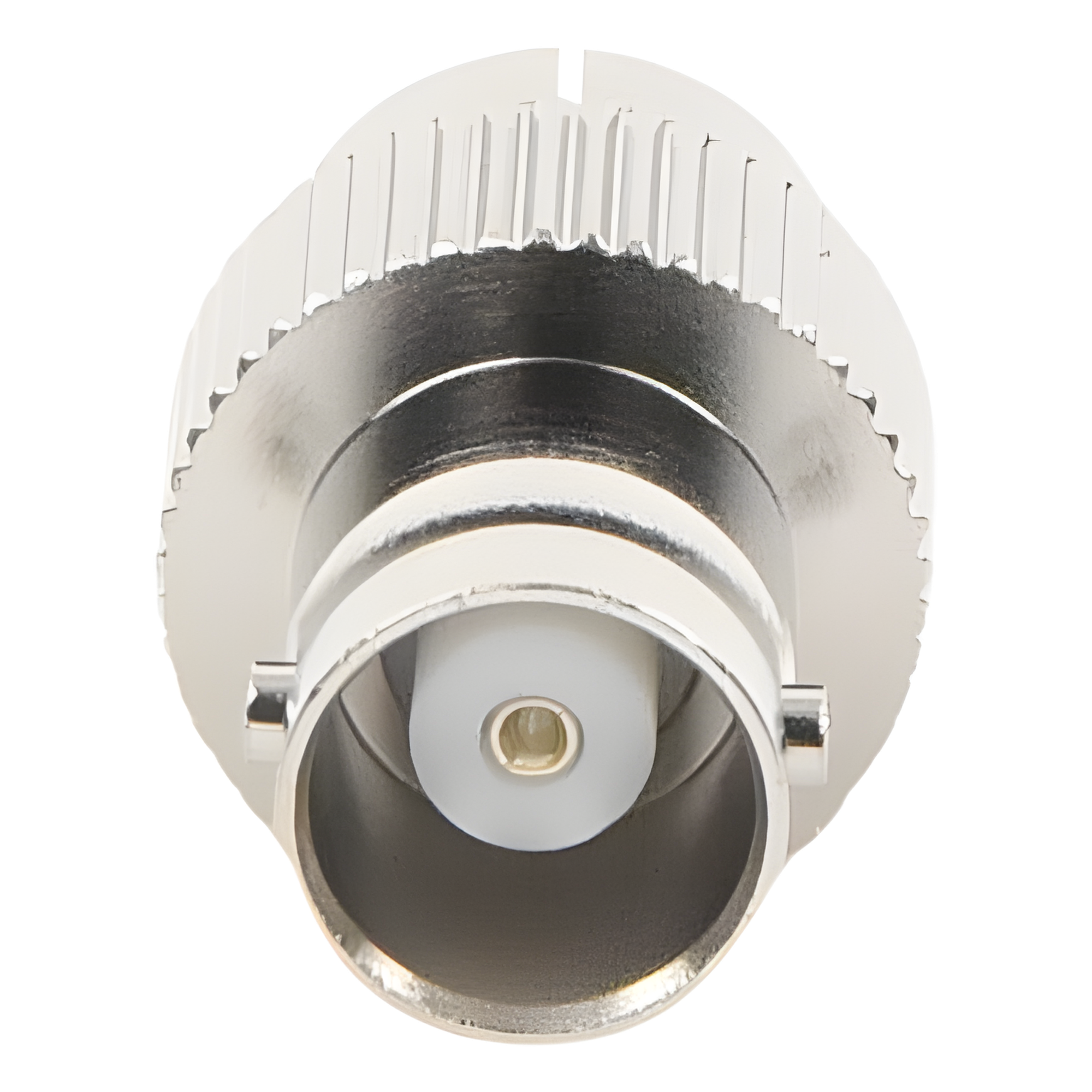 Adaptador de Interconexión / BNC Hembra a Conector-Rosca / Cuerpo Niquelado / Contacto de Plata / Compatible Kenwood e Icom