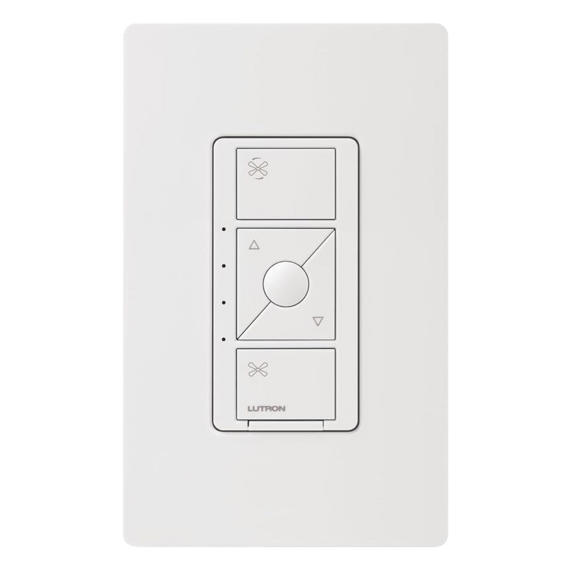 Control de Velocidad de Pared / 1.5 A / 120 V / Unipolar / Neutro Requerido / Velocidad Favorita / Blanco — LUTRON CASETA WIRELESS · SKU PDFSQNWH