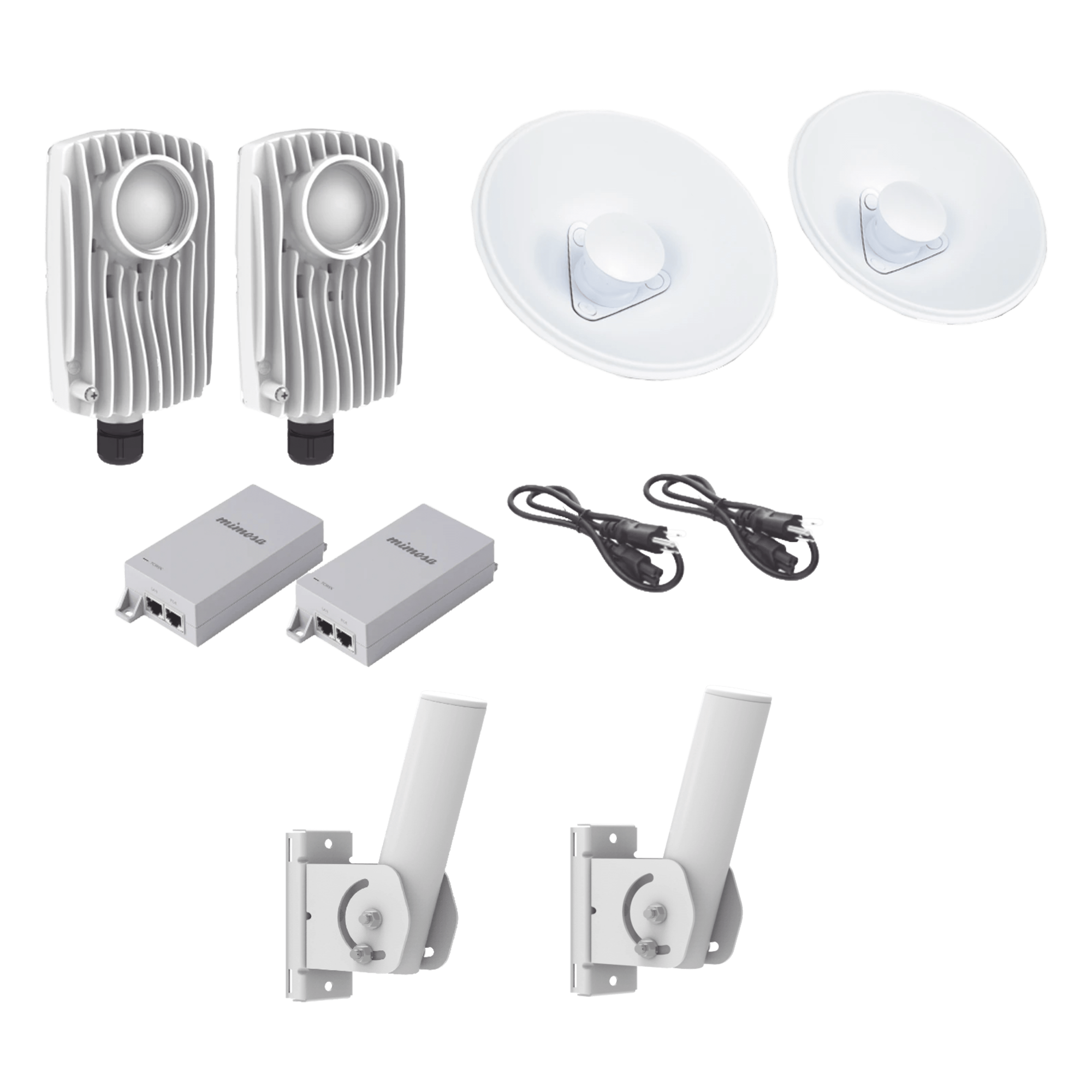 Kit de Radios Inalámbricos / 1.75 Gbps PTMP / 5.1-6.4 GHz / 20 dBi / IP67 / PoE Pasivo / SNMPv2