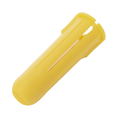 Paquete de 20 taquetes amarillo  1" y 20 tornillos 8mm x 1"