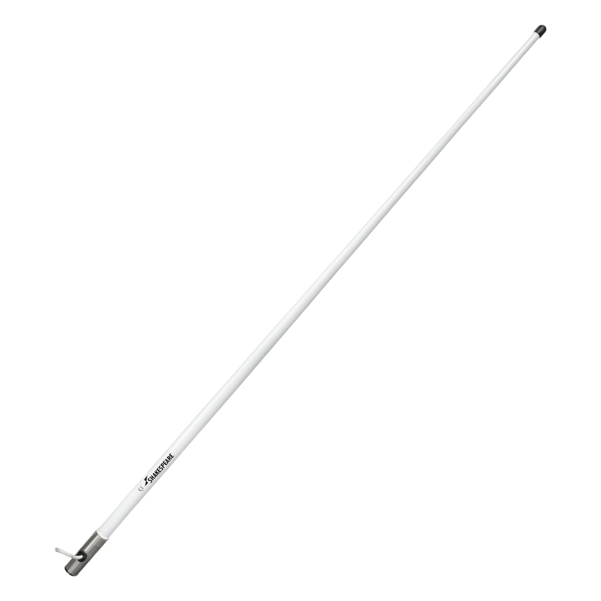 Antena Marina VHF / Base 1.2 m (3.9 ft) / 3 dB / 50 W / Cable RG-58 4.5 m (15 ft) / Banda Ancha 5 MHz / Soporte Latón Cromado