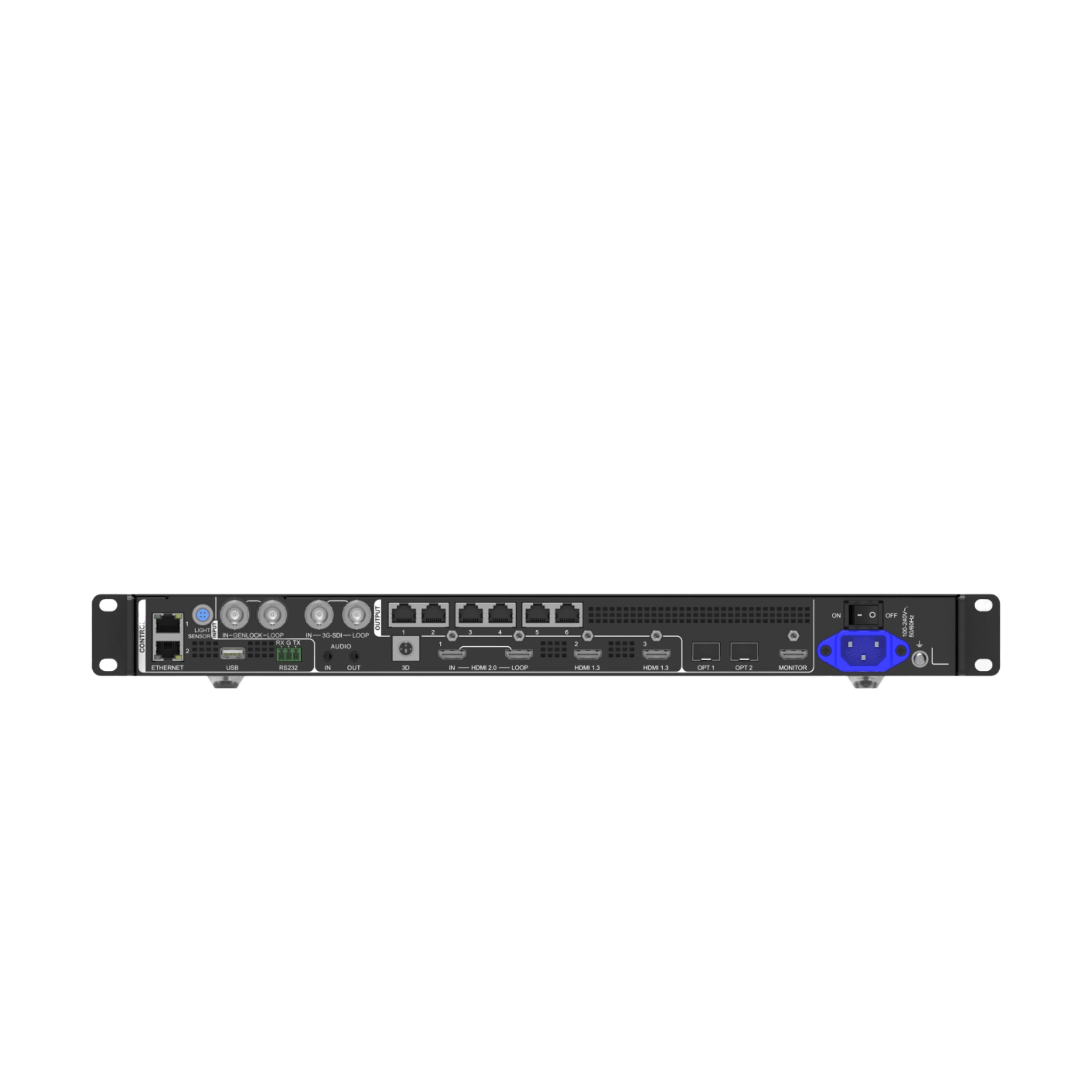 Controlador All-in-One / 3.9 Millones de Píxeles / 6 Puertos Ethernet Gigabit / 4K×2K@60Hz / 6 Capas SuperView III / Fibra Óptica 10G / 256 Presets