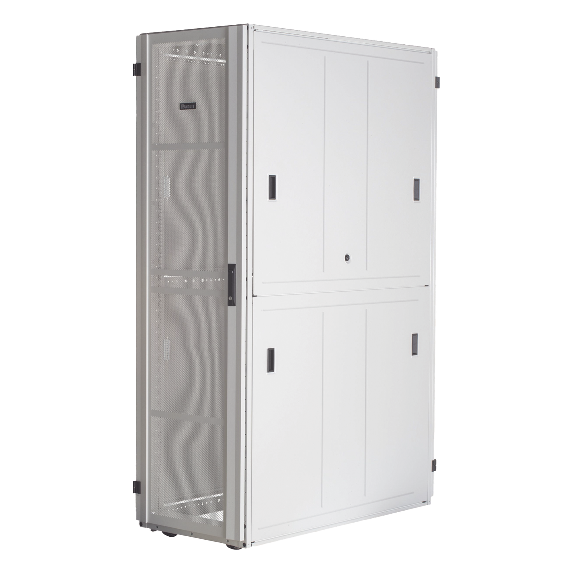 Gabinete para Centros de Datos / 42 UR / 800 mm Ancho / 1070 mm (3.51 ft) Profundidad / Carga 1588 kg / Puerta Perforada 80% / Acero — PANDUIT · SKU XGL84212W