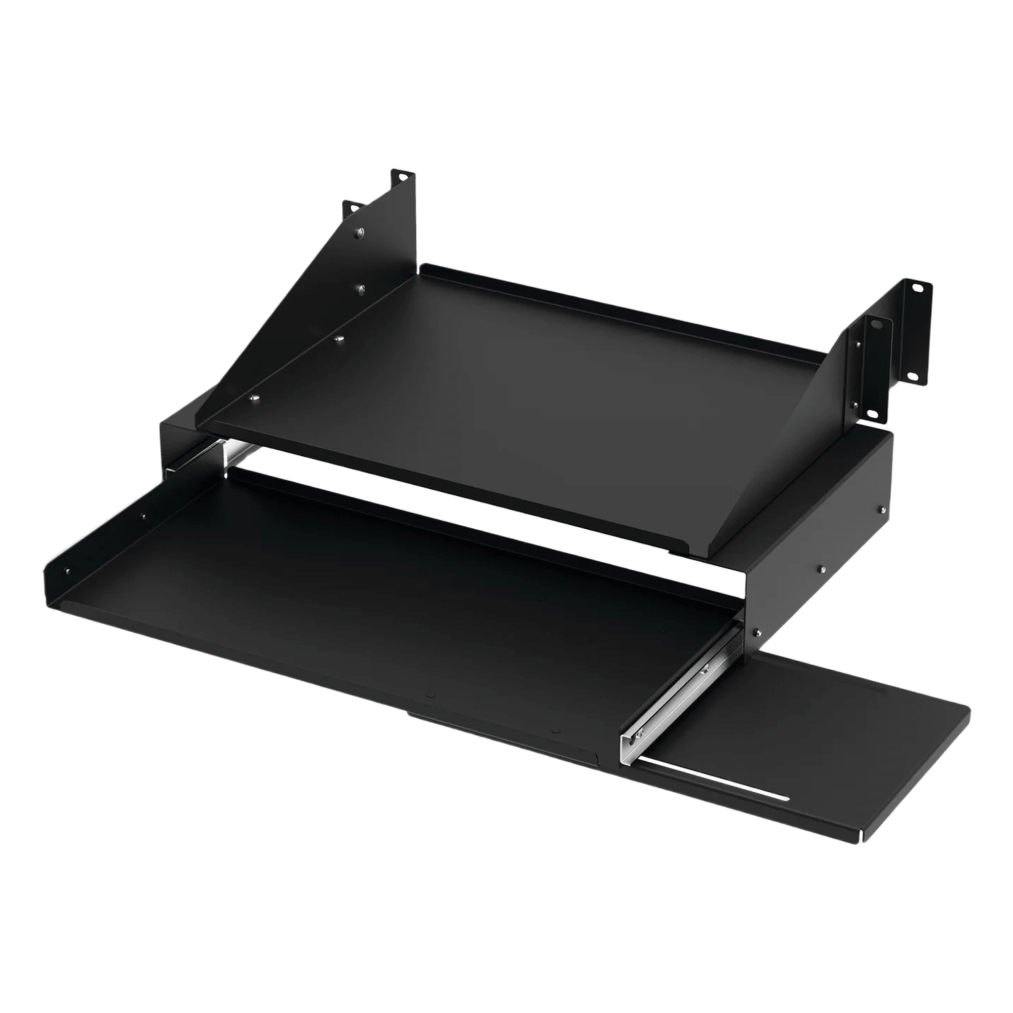 Charola Extraíble para Rack 19in / Teclado y Mouse / 4 UR / 45.5 kg / Extensión 267 mm / Acero Calibre 16 — HOFFMAN · SKU E19SKBM