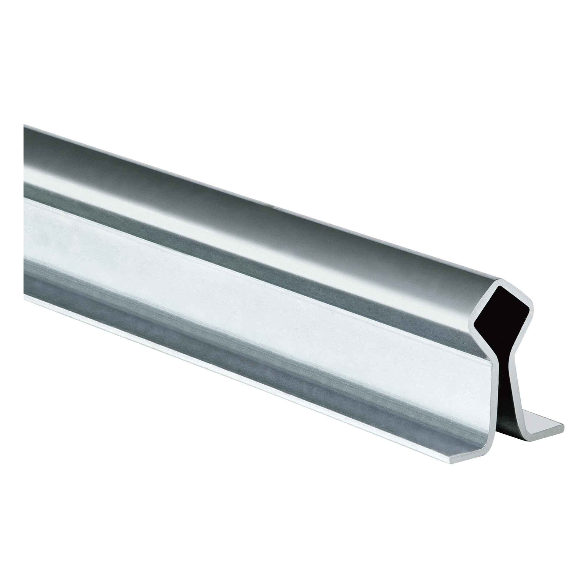 Guía de Piso para Ruedas Tipo V / 6 m (19.7 ft) / Acero Galvanizado / Fijación a Cemento / 3.78 kg/m — COMUNELLO · SKU 1020-1910-001