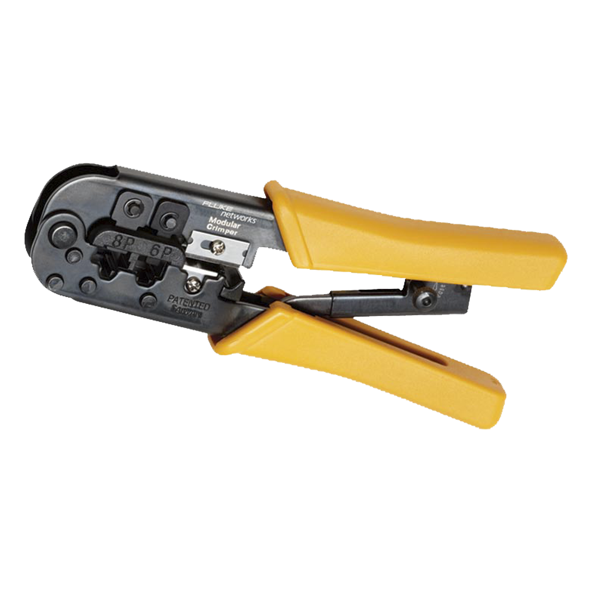 Pinzas de Terminación / RJ45 8 Posiciones / RJ11/RJ12 4 y 6 Posiciones / Trinquete Controlado / Acero Forjado — FLUKE NETWORKS · SKU 11212530