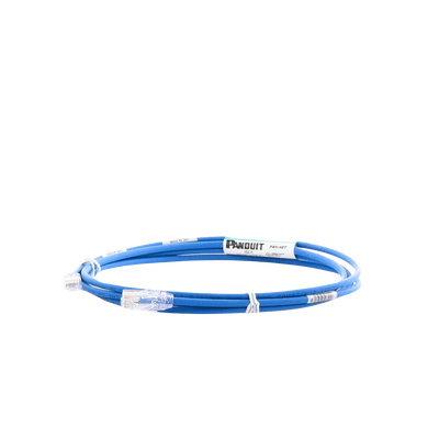 Cable de Parcheo UTP Cat6A, CM/LSZH, Diámetro Reducido (28AWG), Color Azul, 2.13 Metros (7 Pies)