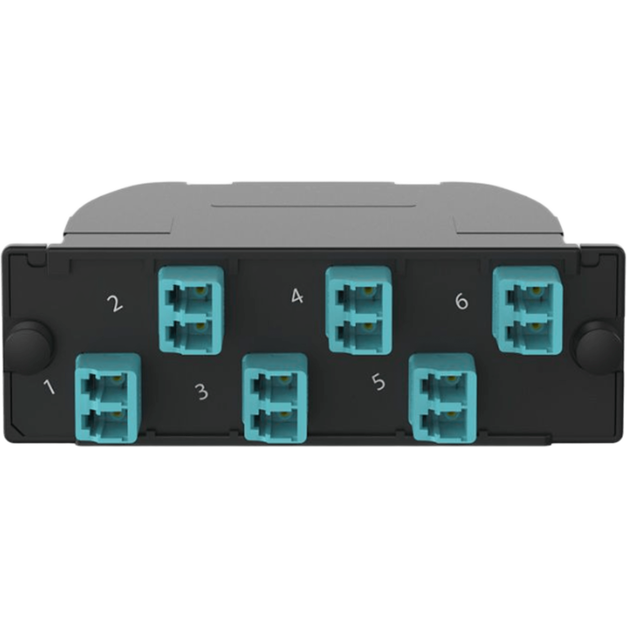 Casete OptiCom de Fibra Óptica Multimodo OM4, Con Conector MPO a 6 LC Duplex, Polaridad Método A, Pérdida de Inserción Estándar