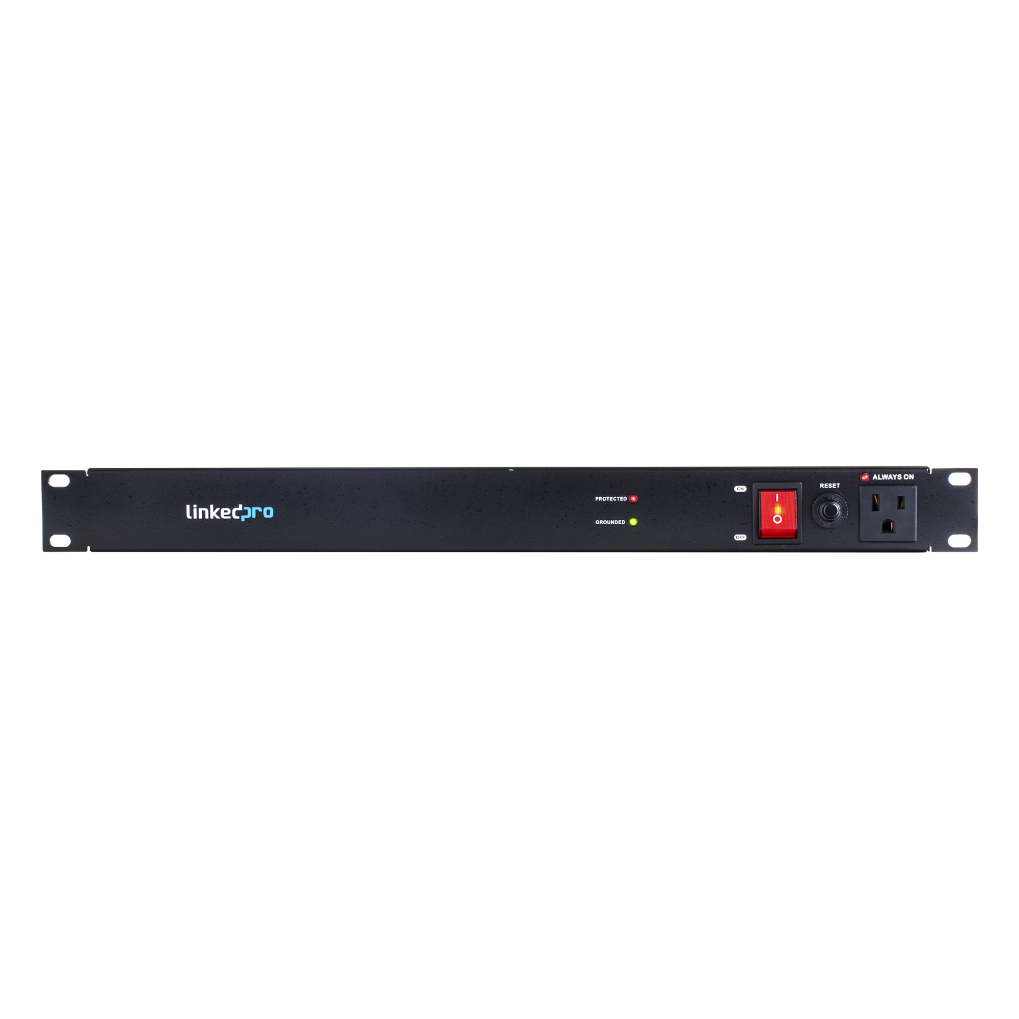 PDU Horizontal / 11 Salidas NEMA 5-15R / 15A / 120 Vca / Rack 19in / 1U / Cable 1.80 m (5.9 ft) — LINKEDPRO BY EPCOM · SKU LP-PDU-11