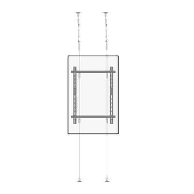 Montaje Cableado de Acero| Suelo a Techo| Capacidad Máx. de Carga 30kg| Para Pantallas de 32" ~ 75"| VESA 400 x 600