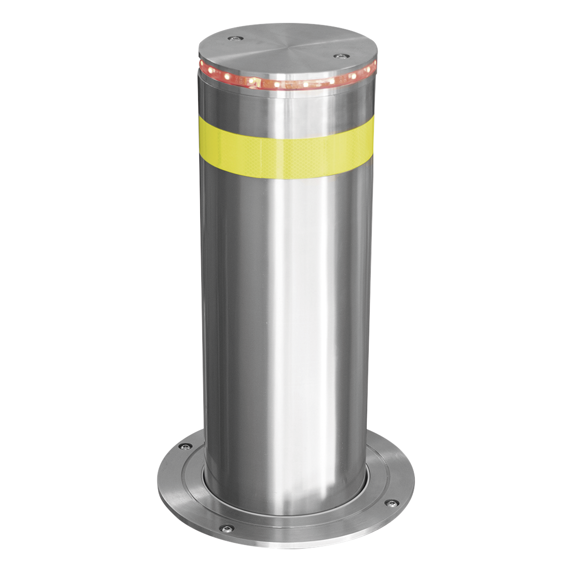Bolardo Hidráulico Antiembestida / 220 mm × 600 mm (0.72 ft × 1.97 ft) / Acero Inoxidable 304 / 200,000 J / Ciclo 4 s / 100 Ciclos/h — ACCESSPRO · SKU XB-220-HBL