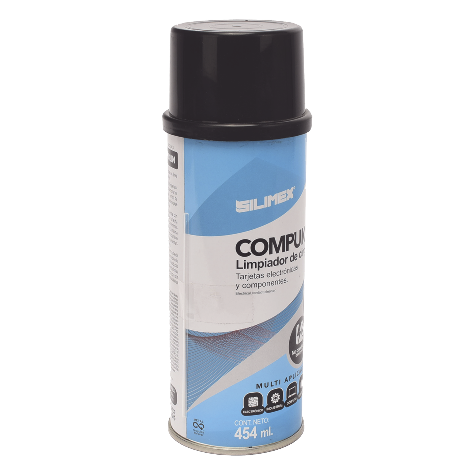 Limpiador desengrasante en aerosol dielectrico, para tarjetas electrónicas y circuitos, bote 454 ml