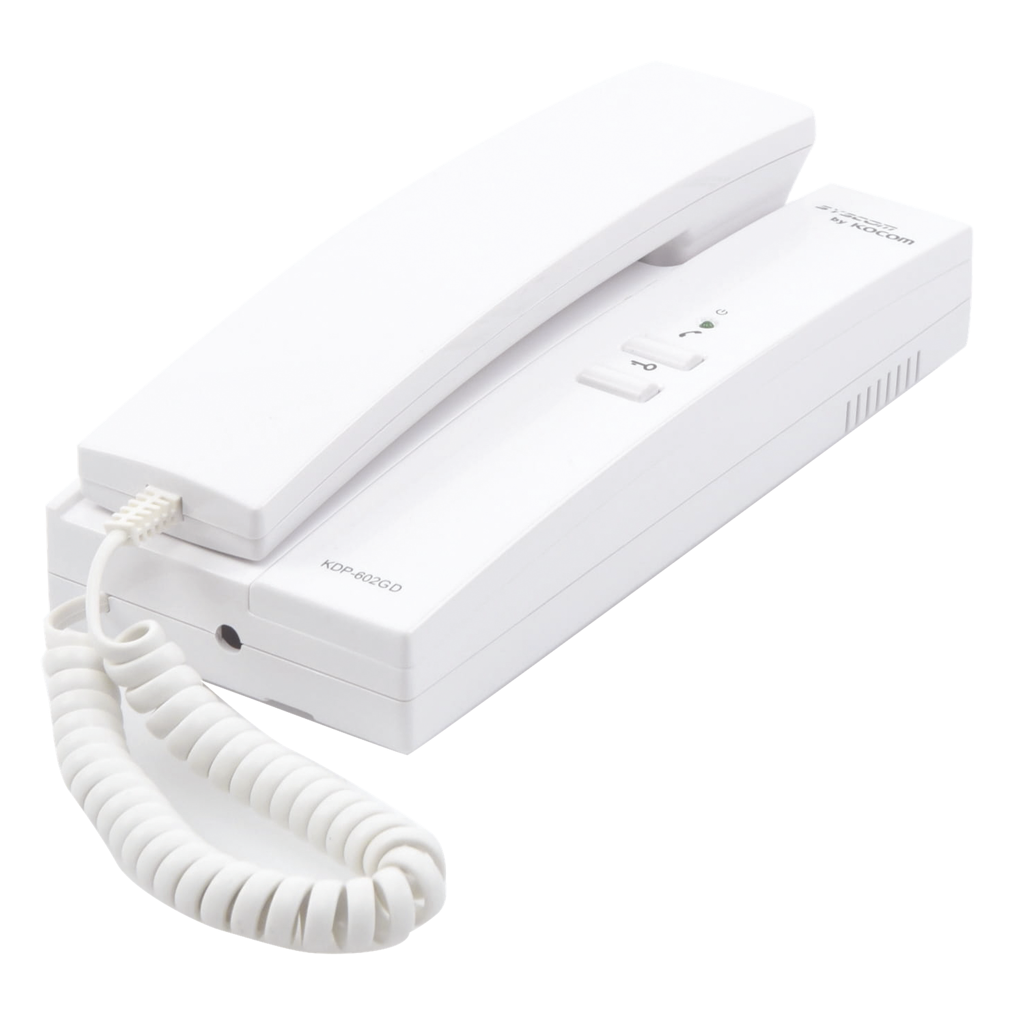 Auricular de 4 Hilos / Compatible con Sistema KLPC420R / Alimentación por Distribuidor KVSA / Aviso de Timbre Integrado — SYSCOM VIDEO · SKU KDP-602-GD