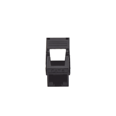 Módulo Jack Keystone Cat6A (Toolless), con Terminación en Ángulo 180 - Color Negro, Compatible con Faceplate y Patchpanel Linkedpro