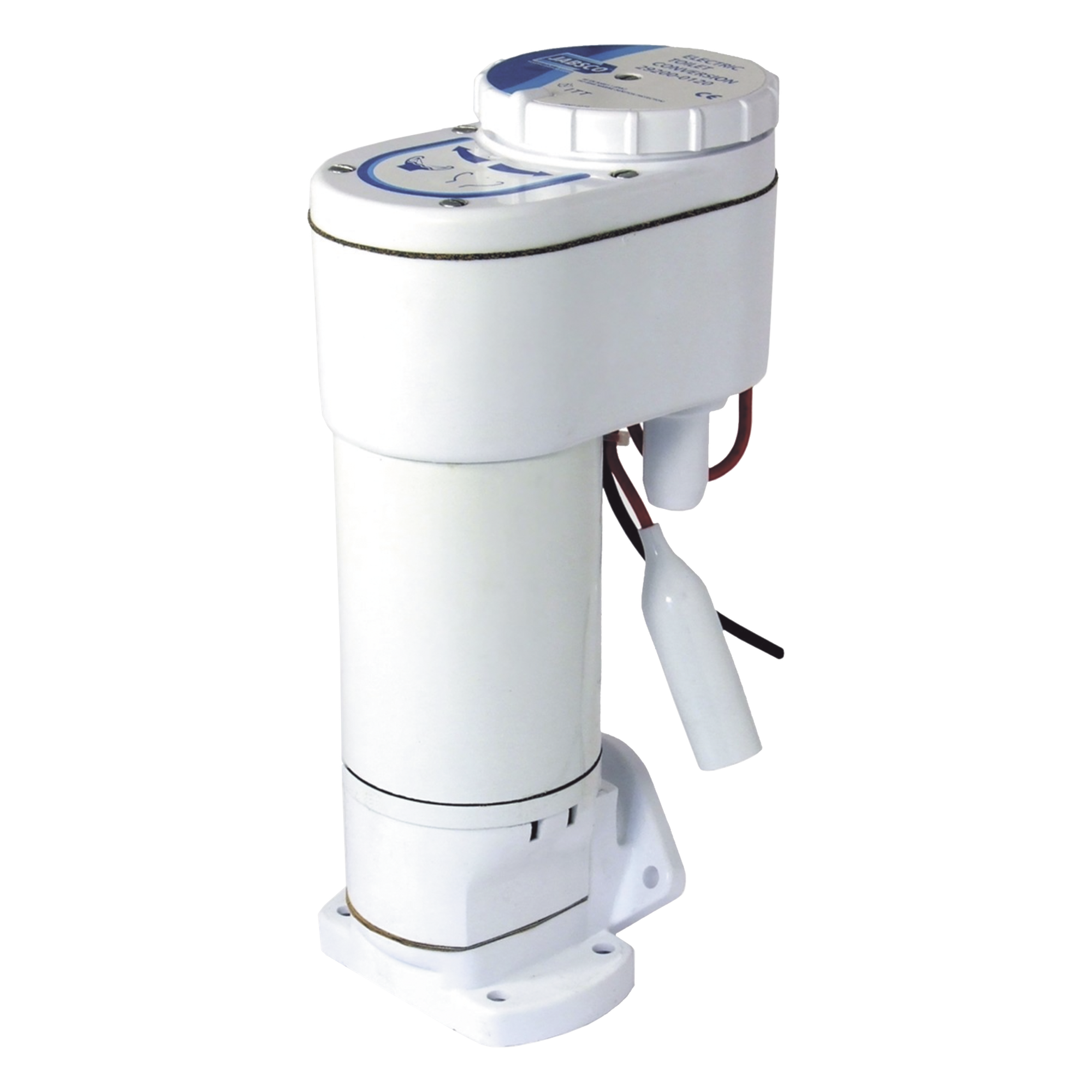 Bomba para Sanitario / Conversión Manual a Eléctrico 12 Vcd / Macerador Acero Inoxidable / Autocebante 0.6 m (2 pies) — JABSCO · SKU 29200-0120
