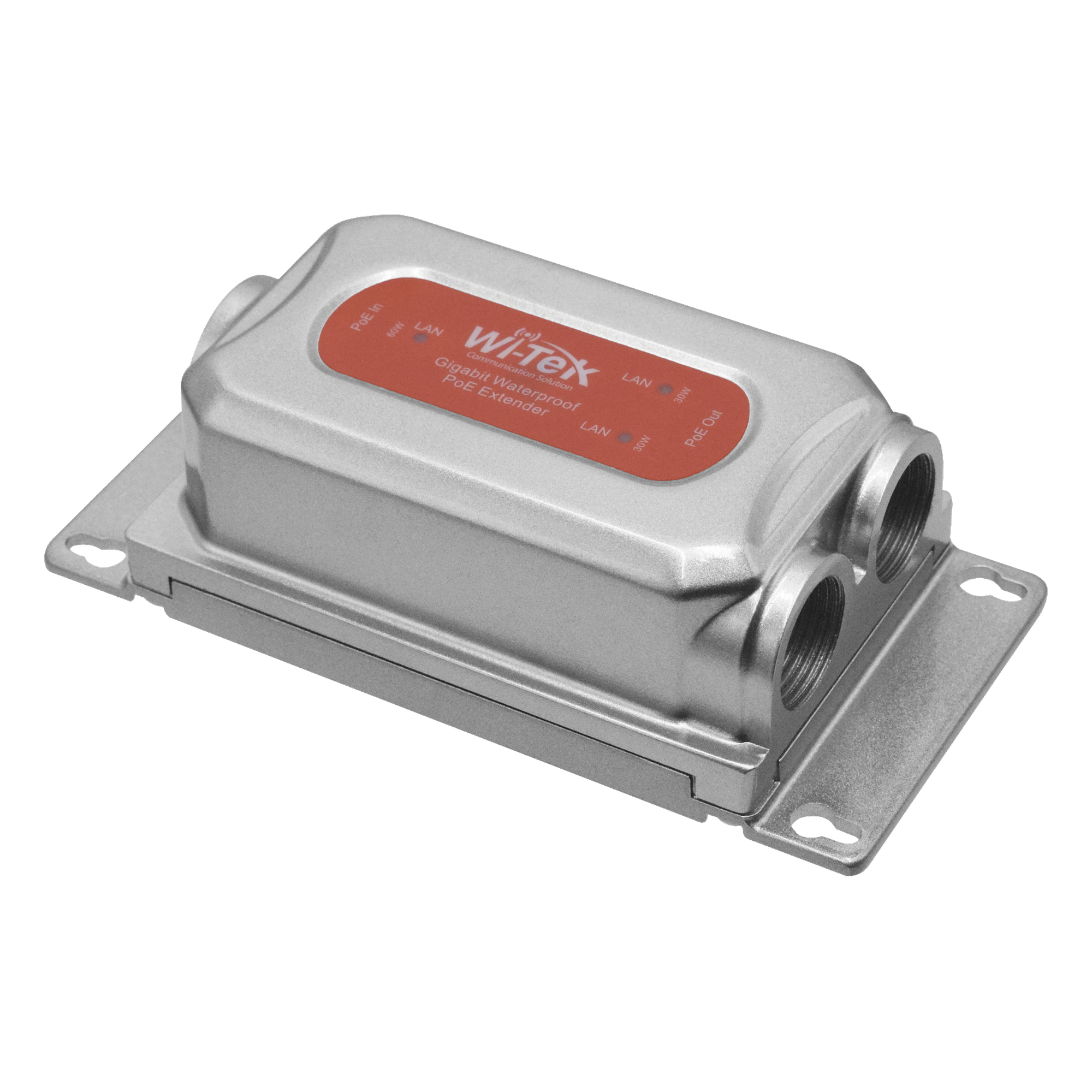 Extensor PoE para Exterior / Entrada 60W / 2 Salidas 30W / 3 Puertos Gigabit / IP68 / -40 a 80 °C (-40 a 176 °F)