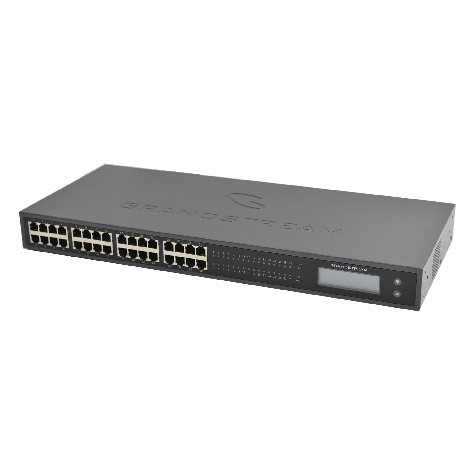 Adaptador VoIP / 32 FXS / 2x Telco 50-pin / Gigabit Ethernet / 1U Rack / 17.3 x 7.3 x 1.7 in — GRANDSTREAM · SKU GXW4232V2