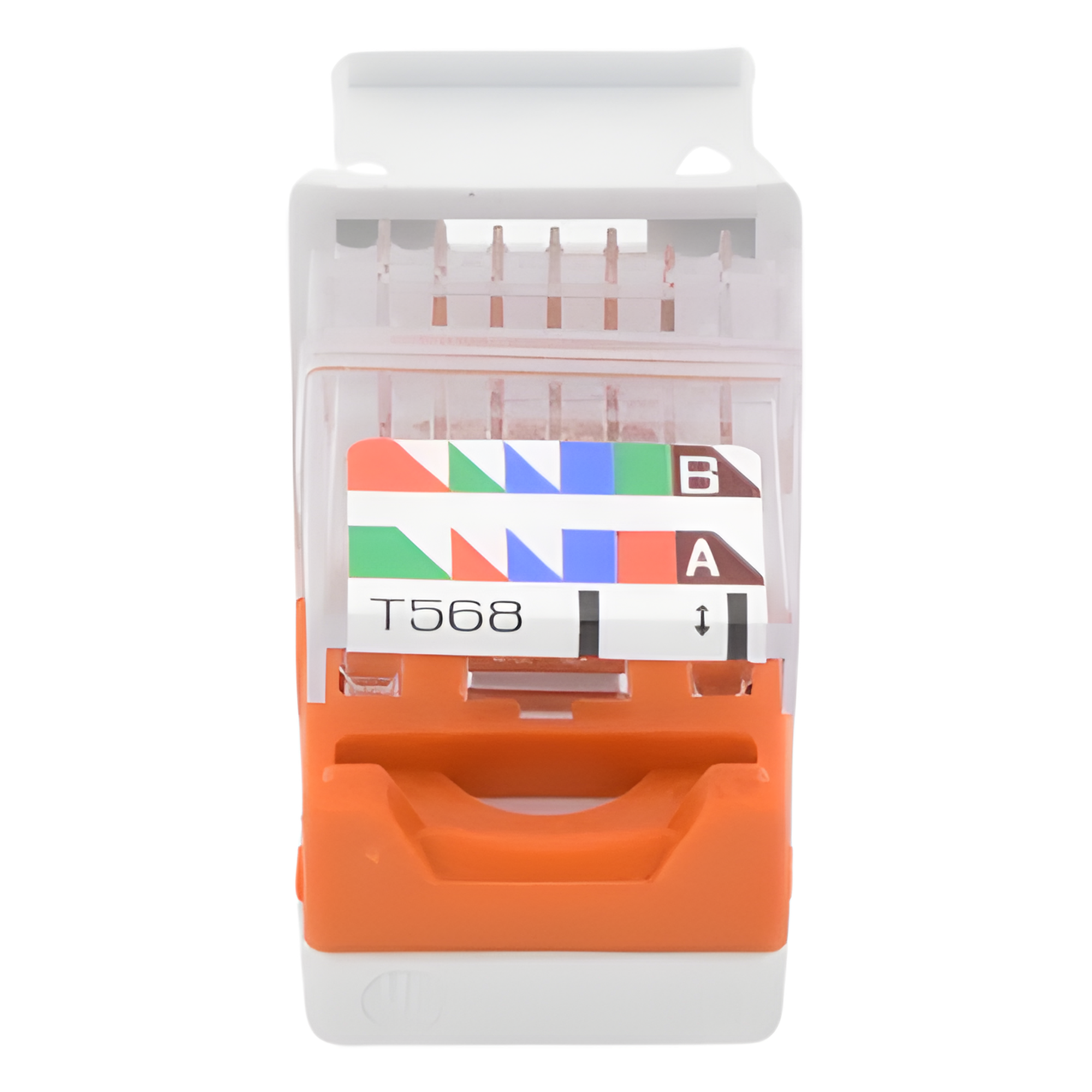Módulo Jack Keystone / Cat 5e / Clase D / RJ45 / Leadframe / T568A/B / Sin Blindaje / Blanco