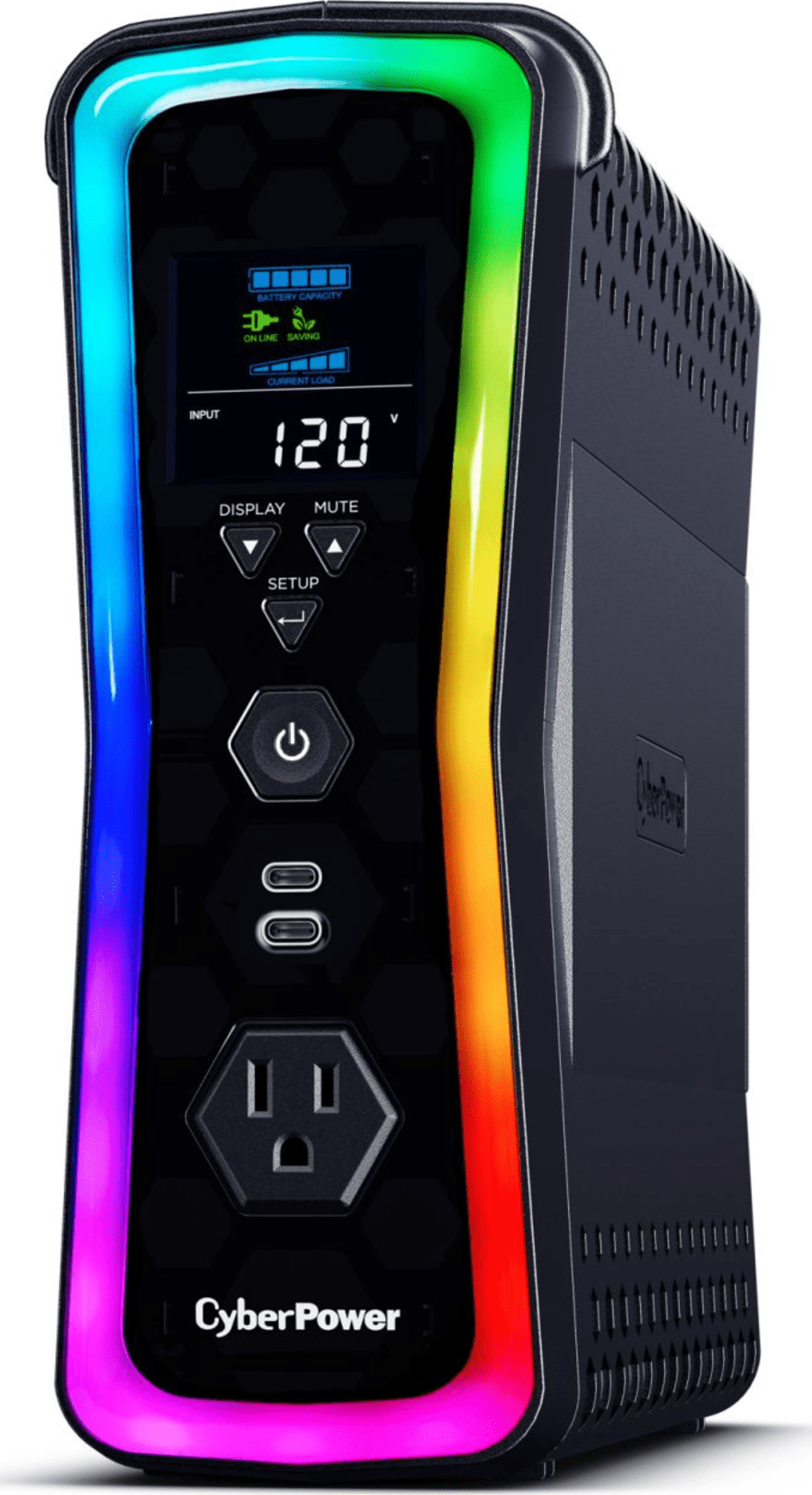 UPS Gamer de 1500 VA/1000 W, Topología Línea Interactiva, Entrada 120 Vca  NEMA 5-15P, y 13 Salidas NEMA 5-15R, Puerto USB, Con Regulador de Voltaje (AVR)
