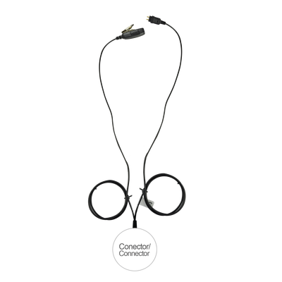 Kit de Vigilancia LOC / 2 Cables / Kevlar Reforzado / PTT Ergonómico / Desconexión Rápida / 5 Libras Resistencia — OTTO · SKU E1-2W2KB131