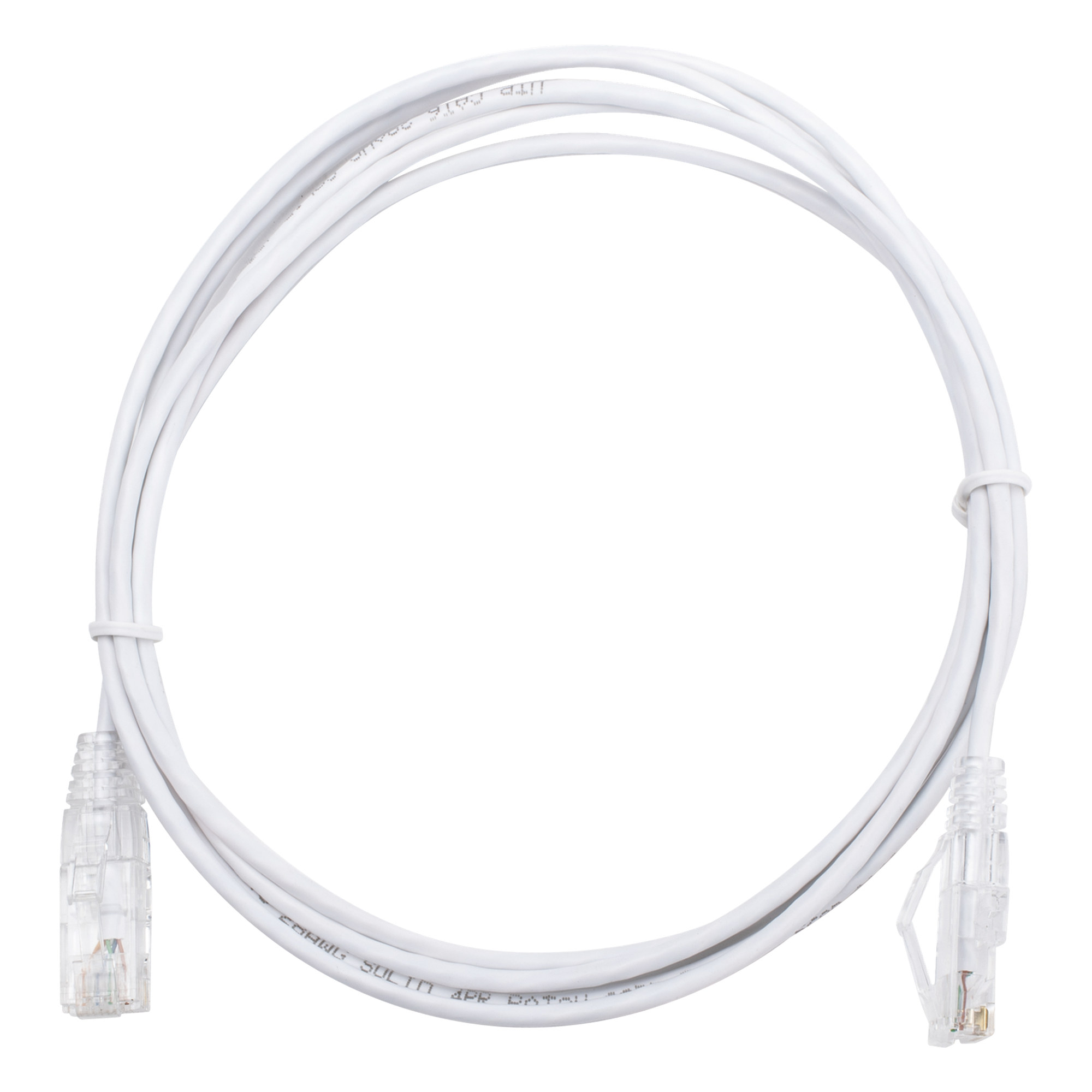 Cable de Parcheo Slim UTP / Cat6 / 2 m (6.56 ft) / 28 AWG / Blanco / 10 Gbps — LINKEDPRO BY EPCOM · SKU LP-UT6-200-WH28
